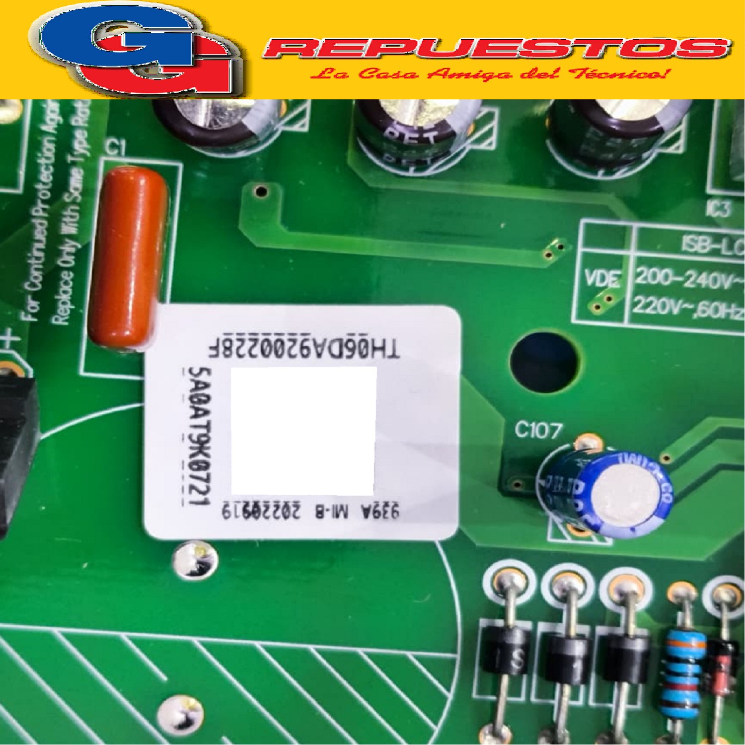 PLACA INVERTER CHICA PARA LAVARROPAS SAMSUNG RL4363SBABS/BG- DA92-00228F- DA92-00228K- DA92-00228E (SAMSUNG) ASSY PCB INVERTER ARAM 148*98.5