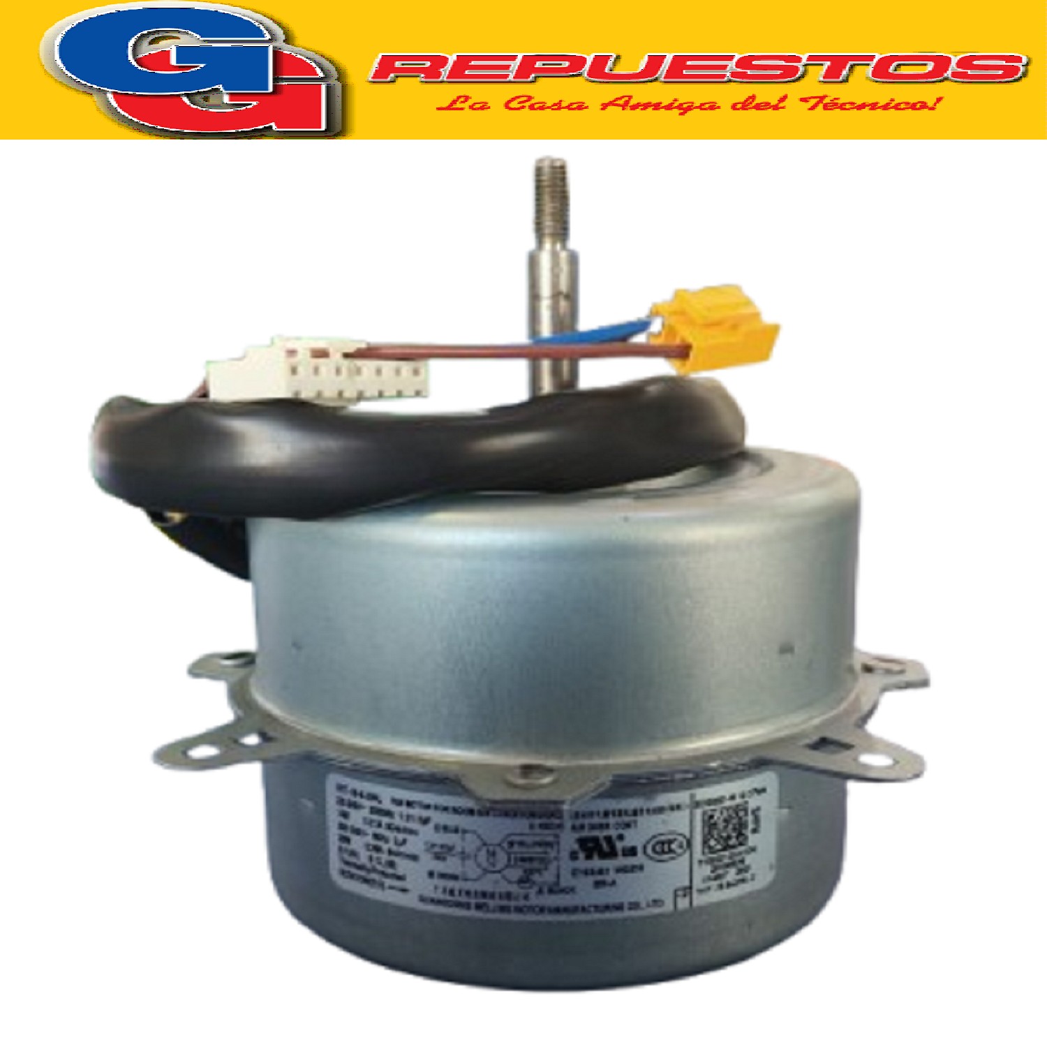 FORZADOR MOTOR AIRE ACONDICIONADO CONDENSADOR YKT-18-6-209L  220-240V 50/60HZ 14W 0.21A 824RPM 1.5uF / 208-230V 60HZ 20W 0.29A 844RPM 2UF