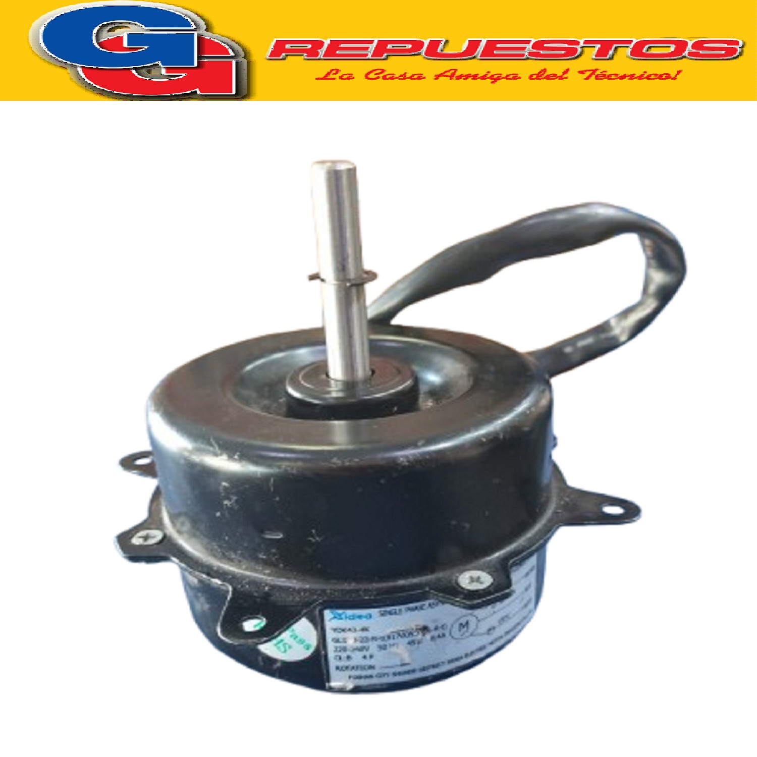 FORZADOR MOTOR CONDESANDOR AIRE ACONDICIONADO SPLIT YDK43-4K GLSD1-23-R-T(8170050006-R-T) 220 240V 50HZ 45W 0.4A CL;B 4P SENTIDO DE GIRO ANTIHORAIO
