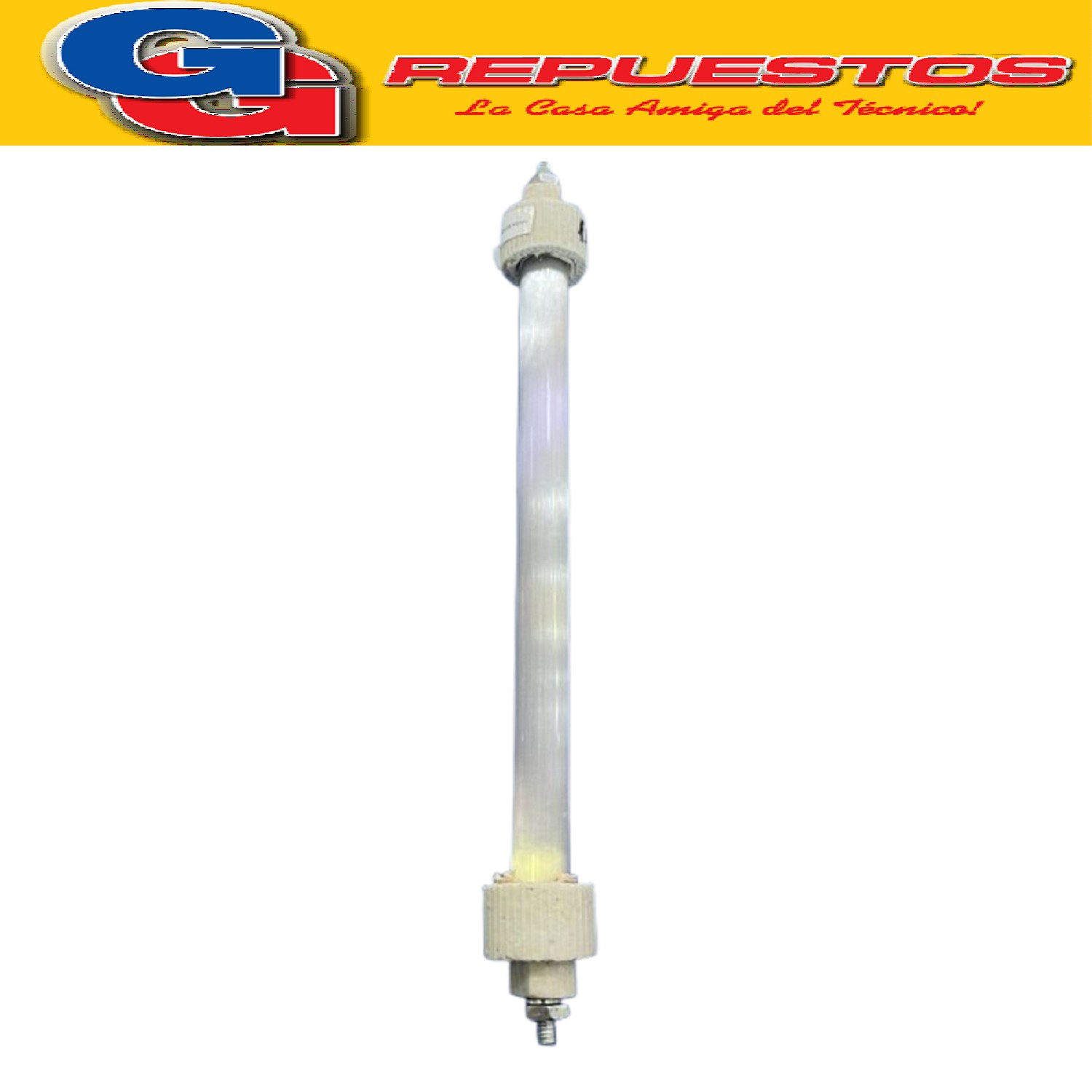 TUBO CUARZO 15.5CM 400W 220V CON TORNILLO PARA ESTUFA