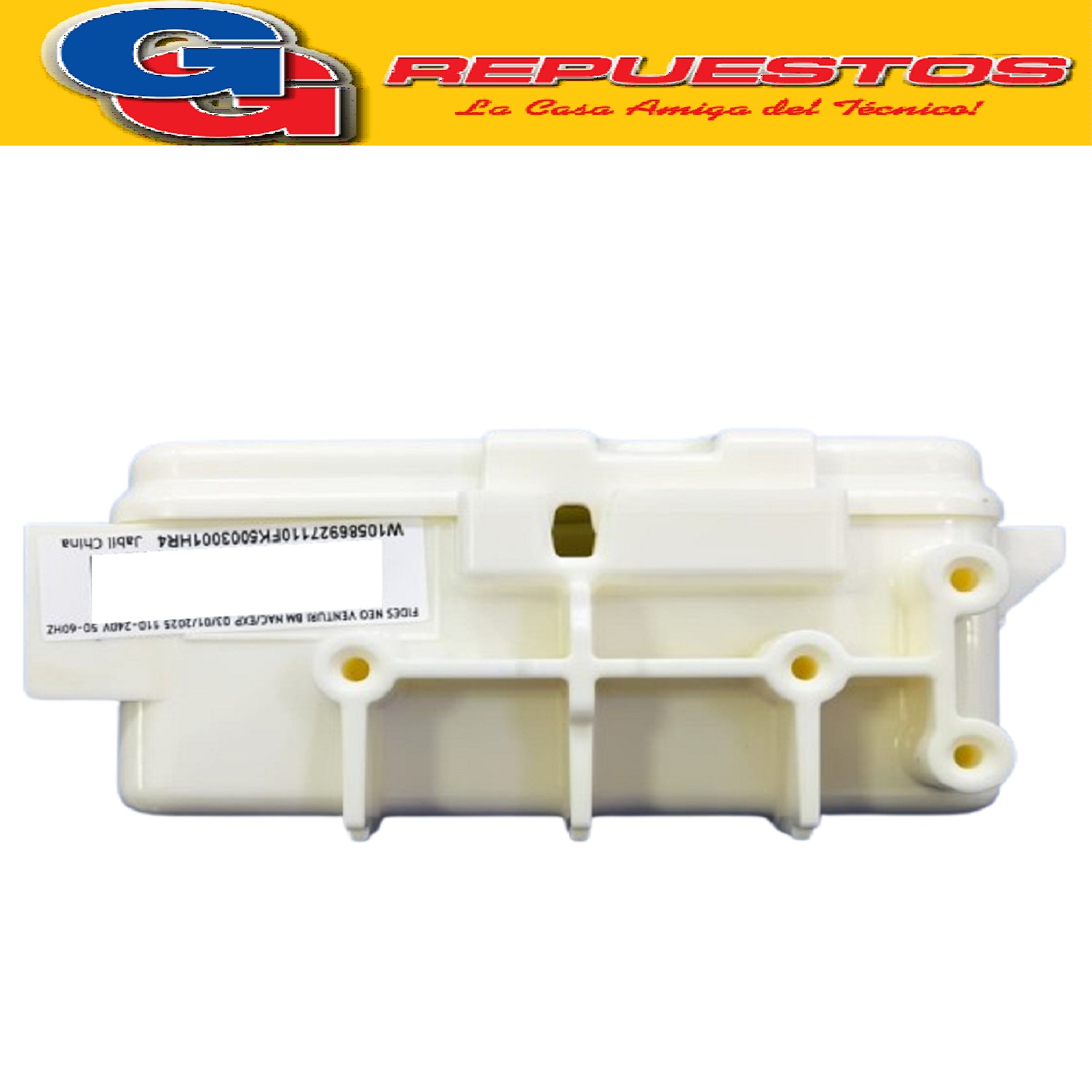 PLAQUETA ELECTRONICA DE POTENCIA WHIRLPOOL WRE54X1-WRE54D1 - WRE54K1-WRE54N1 (PLACA NVA
NEO/HULK ORIGINAL) W10586927 (WHIRLPOOL) PLACA DE CONTROL WRE54D1/N1/K1 BIVOLT / WRE54D1-WRE54K1-WRE54N1-WRE54X1 - W10448008 (WHIRLPOOL) CONTROL ELE RX W10830020+W10637321WRE54& / WRE54D1-WRE54K1-WRE54N1-WRE54X1