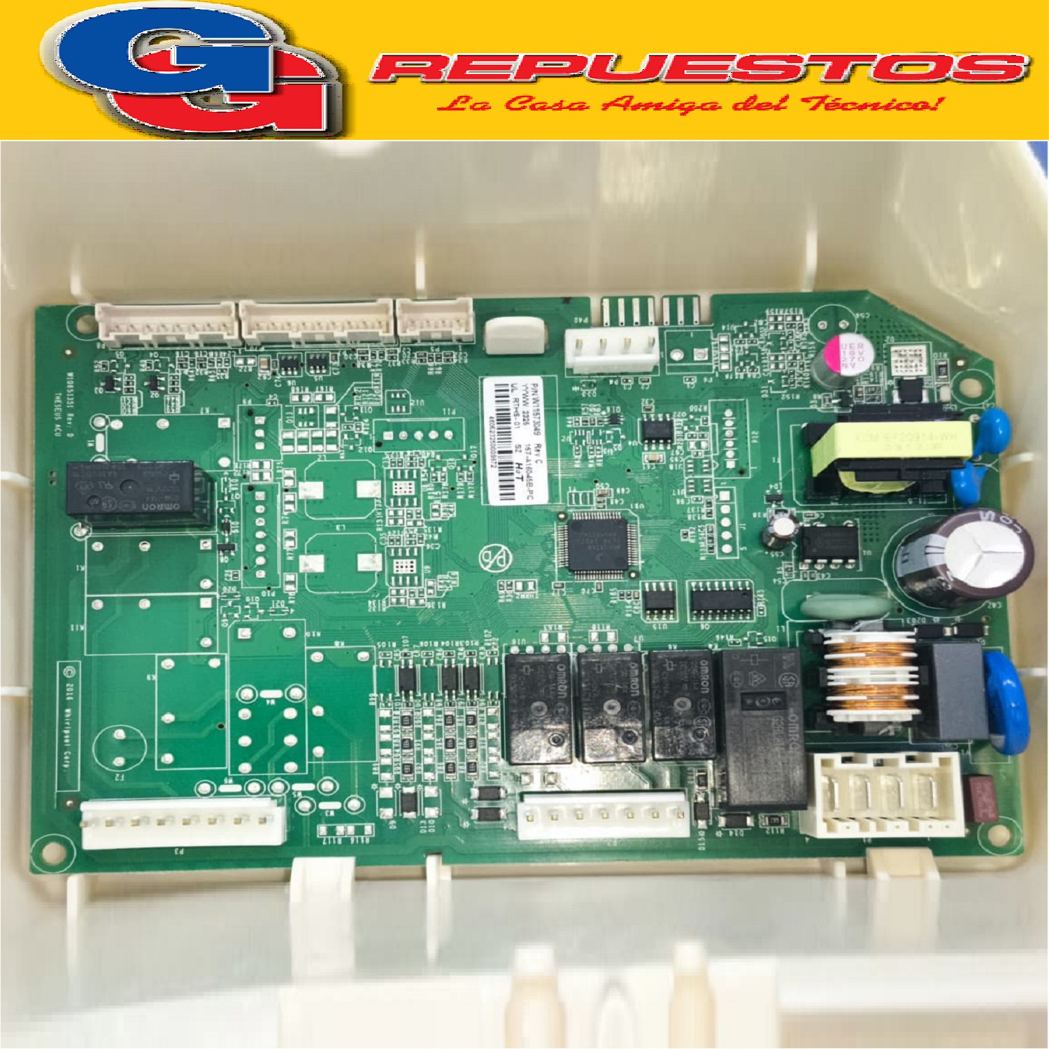 PLAQUETA DE POTENCIA PARA HELADERA WHIRLPOOL WR085BK-WRO85AK COMPATIBLE CON: HELADERA DE 3 PUERTAS WHIRLPOOL BRO85ABANA-BRO85AEANA-BRO85AEBNA-BRO85AKANA-BRO85AKAS1-BRO85AKAS2-BRO85AKAS3-BRO85AKBNA-BRO85AKBS1-BRO85AKBS2-BRO85AKBS
W11573342 (WHIRLPOOL) CONTROL ELECTRONICO THESEUS