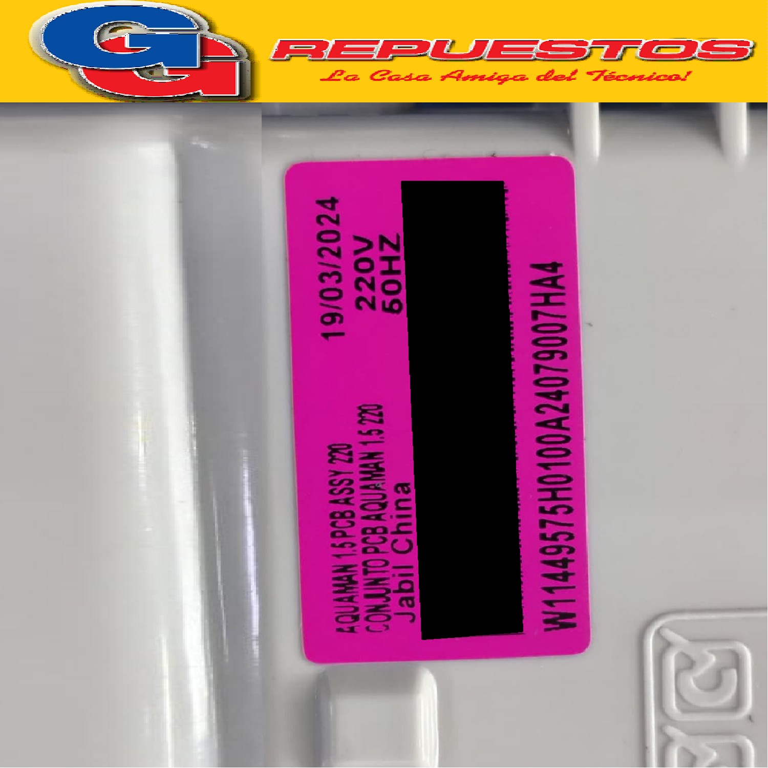 PLAQUETA DE POTENCIA PARA ESLABON DE LUJO  EWH07ABDIM  VA01  AQUA 1.5 W11449575 (WHIRLPOOL) PLACA DE POTENCIA CONJUNTO W10723050 (WHIRLPOOL) CARCAZA PLASTICA CONJUNTO PCB AQUAMAN 152X Janil China 220V 60Hz H0100A240790079G4