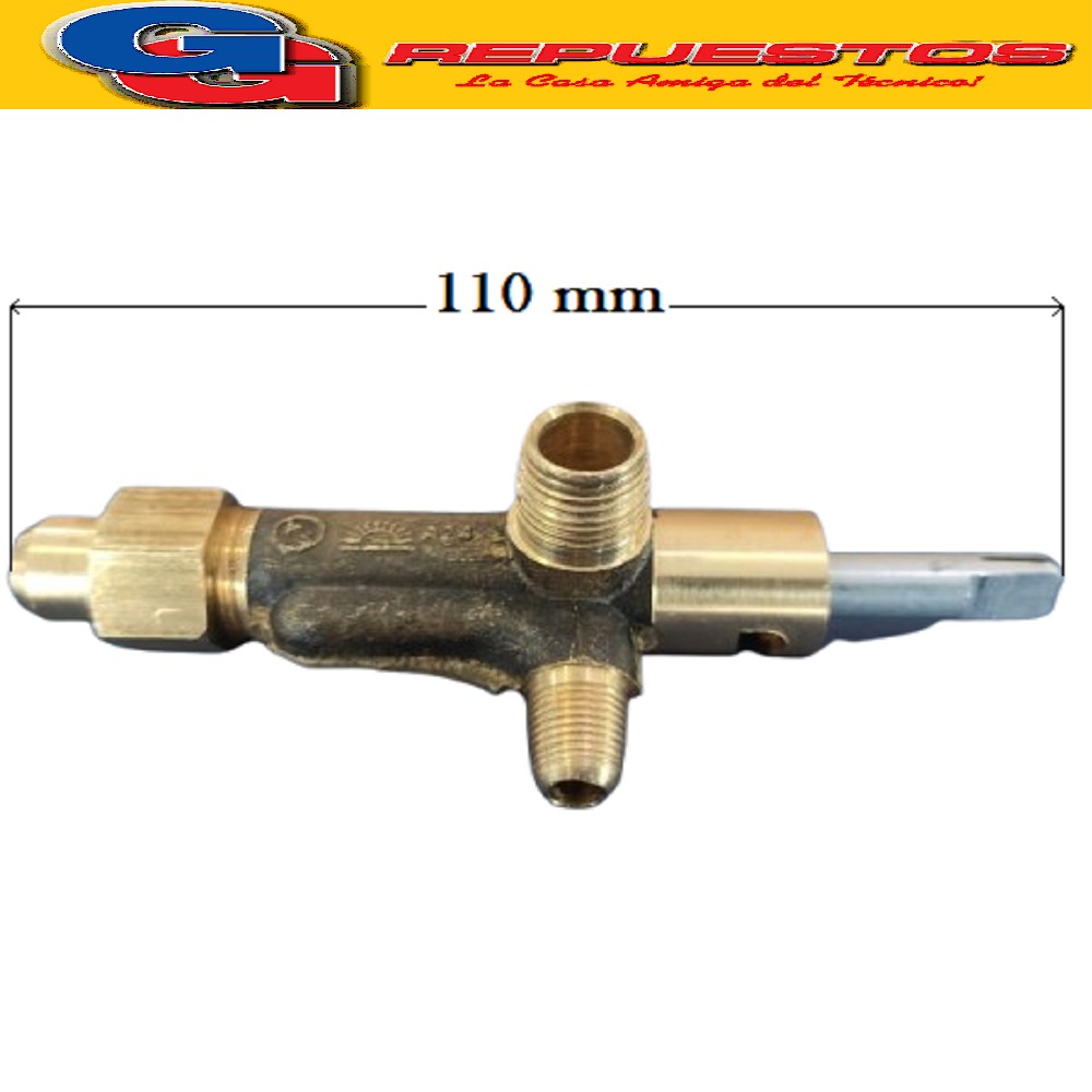 ROBINETE VALVULA SEGURIDAD COCINA CONEXION 1/8 Y 1/4 VASTAGO 8 MM