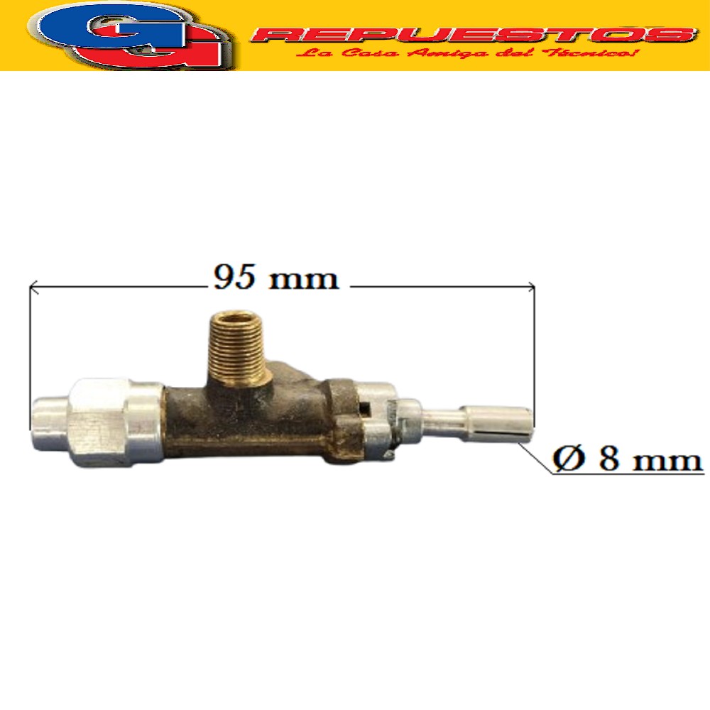 ROBINETE VAVULA DE SEGURIDAD COCINA CONEXION 1/4 1/8 A 45°