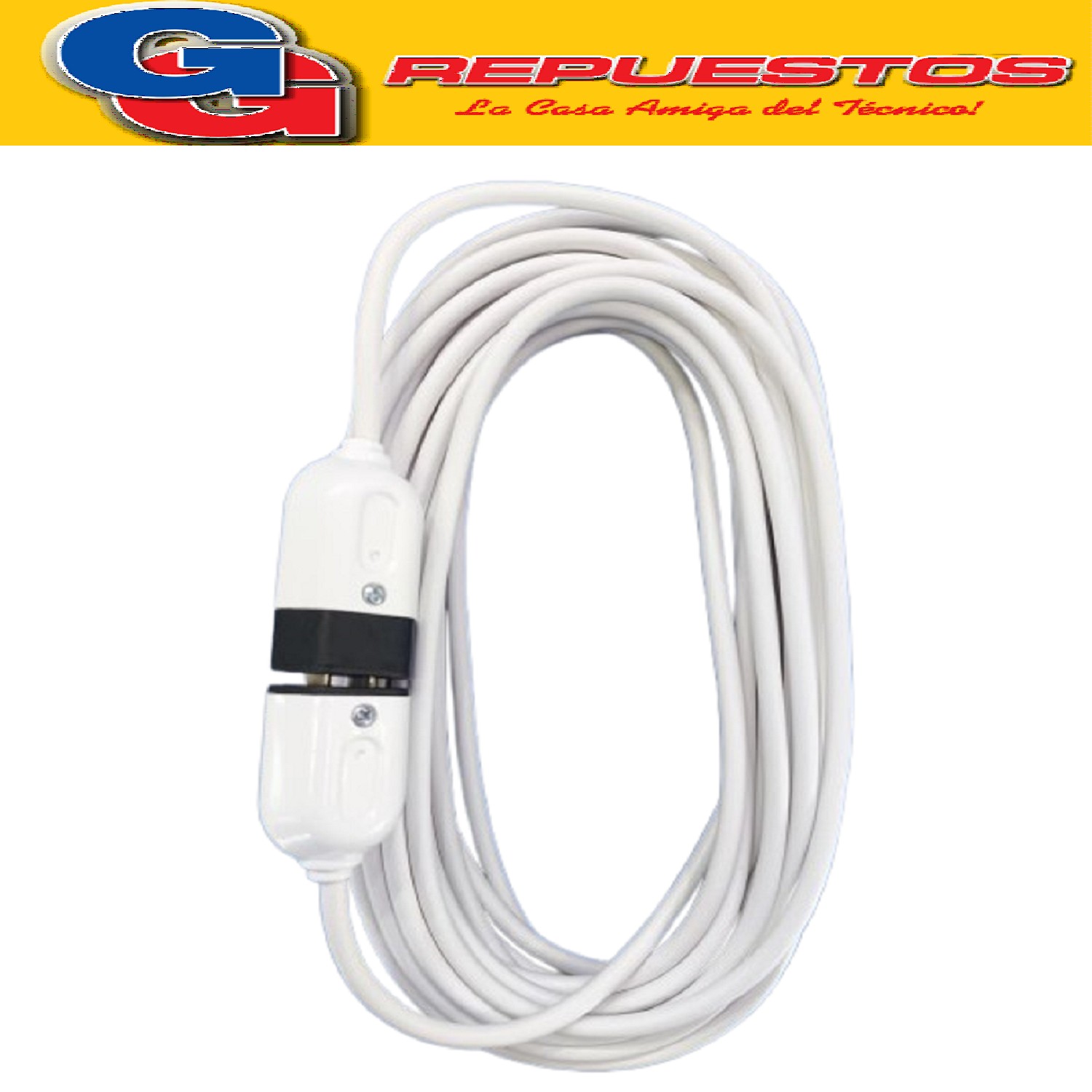 ALARGUE PROLONGADOR FICHA MACHO/HEMBRA NORMALIZADO DE 10 MTS CABLE REFORZADO DE 3X0.75MM 10A 250V