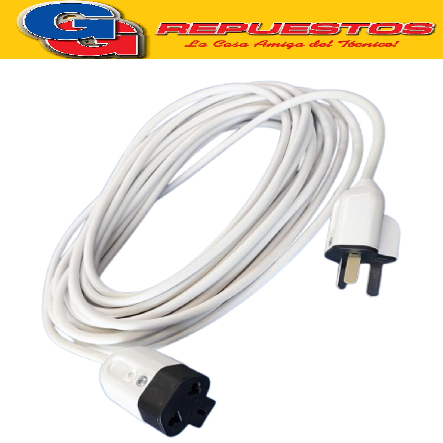 ALARGUE PROLONGADOR FICHA MACHO/HEMBRA NORMALIZADO DE 10 MTS CABLE REFORZADO DE 3X0.75MM 10A 250V