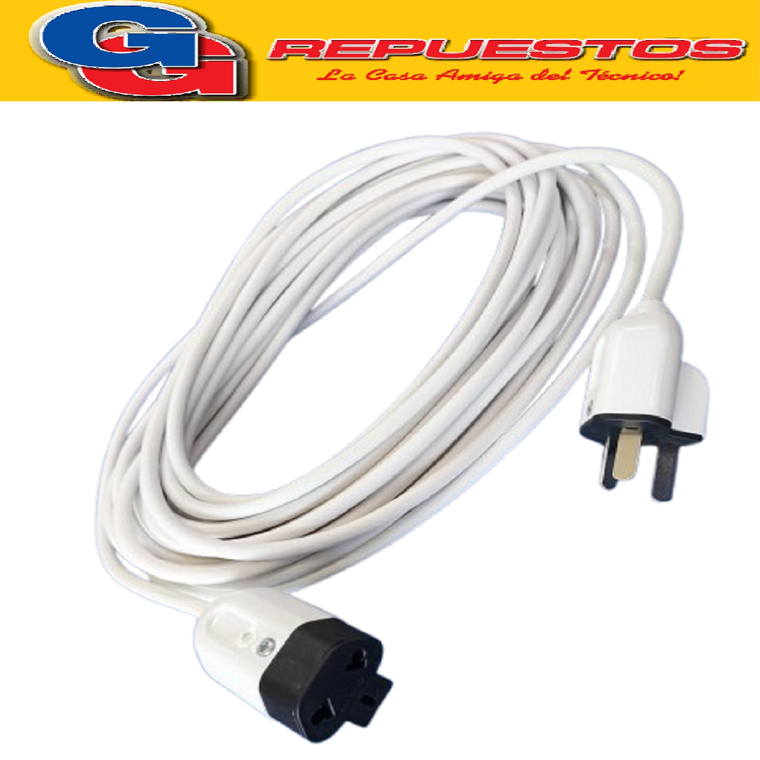 ALARGUE PROLONGADOR FICHA MACHO/HEMBRA NORMALIZADO DE 10 MTS CABLE REFORZADO DE 3X0.75MM 10A 250V