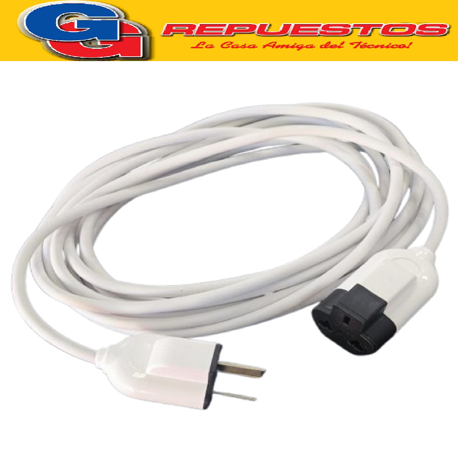 ALARGUE PROLONGADOR MACHO / HEMBRA CABLE REFORZADO 5 MTS DE  3X0.75MM