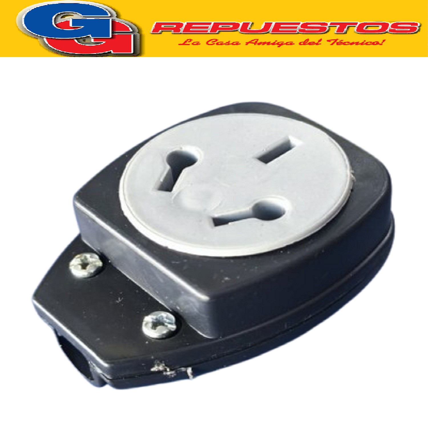 FICHA HEMBRA SALIDA LATERAL CON NEUTRO COLOR NEGRO BIUSO DE  10A 250V