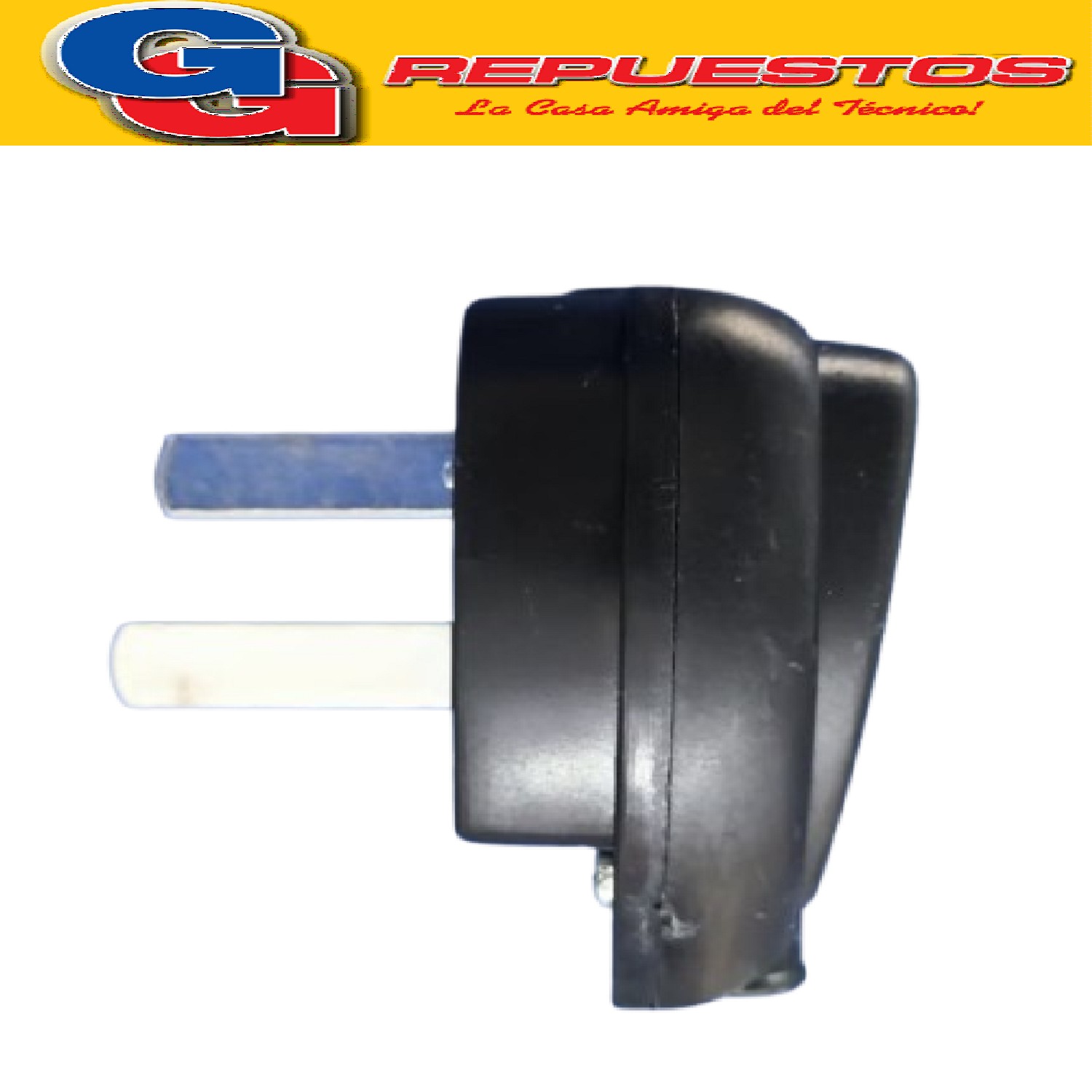 FICHA MACHO CON SALIDA LATERAL DE 10A CON NEUTRO