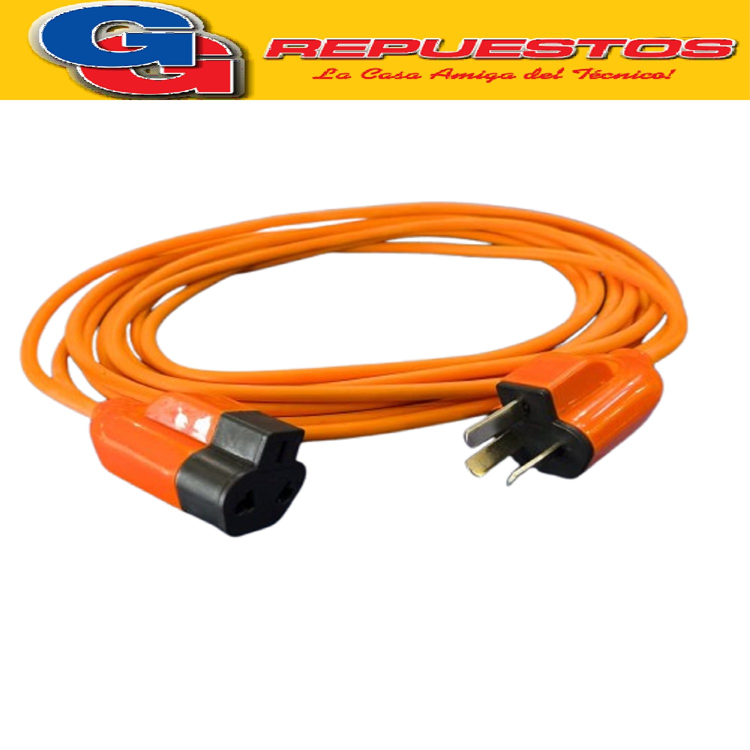 ALARGUE PROLONGADOR MACHO/HEMBRA NORMALIZADO DE 5MTS NARANJA DE 3X0.75MM