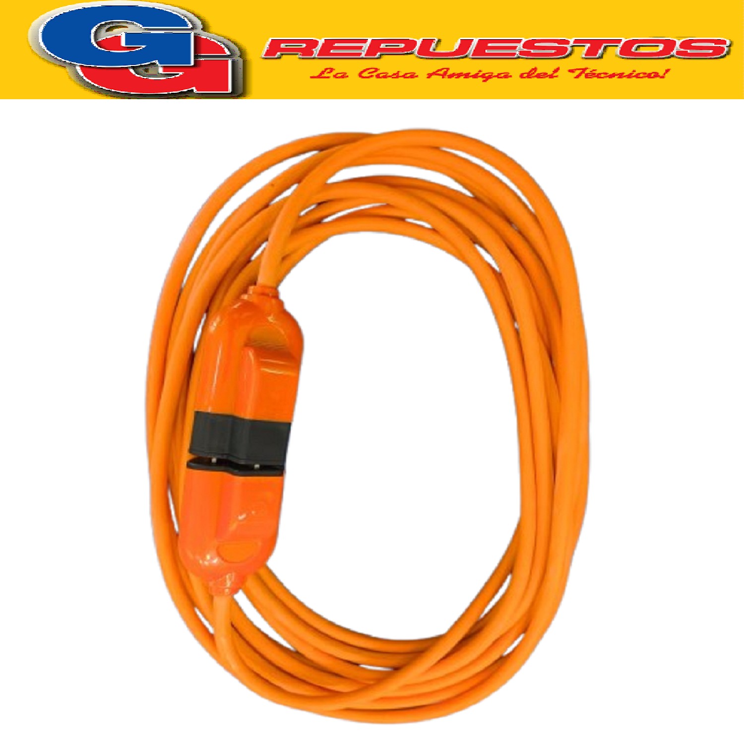 ALARGUE PROLONGADOR MACHO /HEMBRA NORMALIZADO 10 MTS NARANJA DE 3X0.75MM