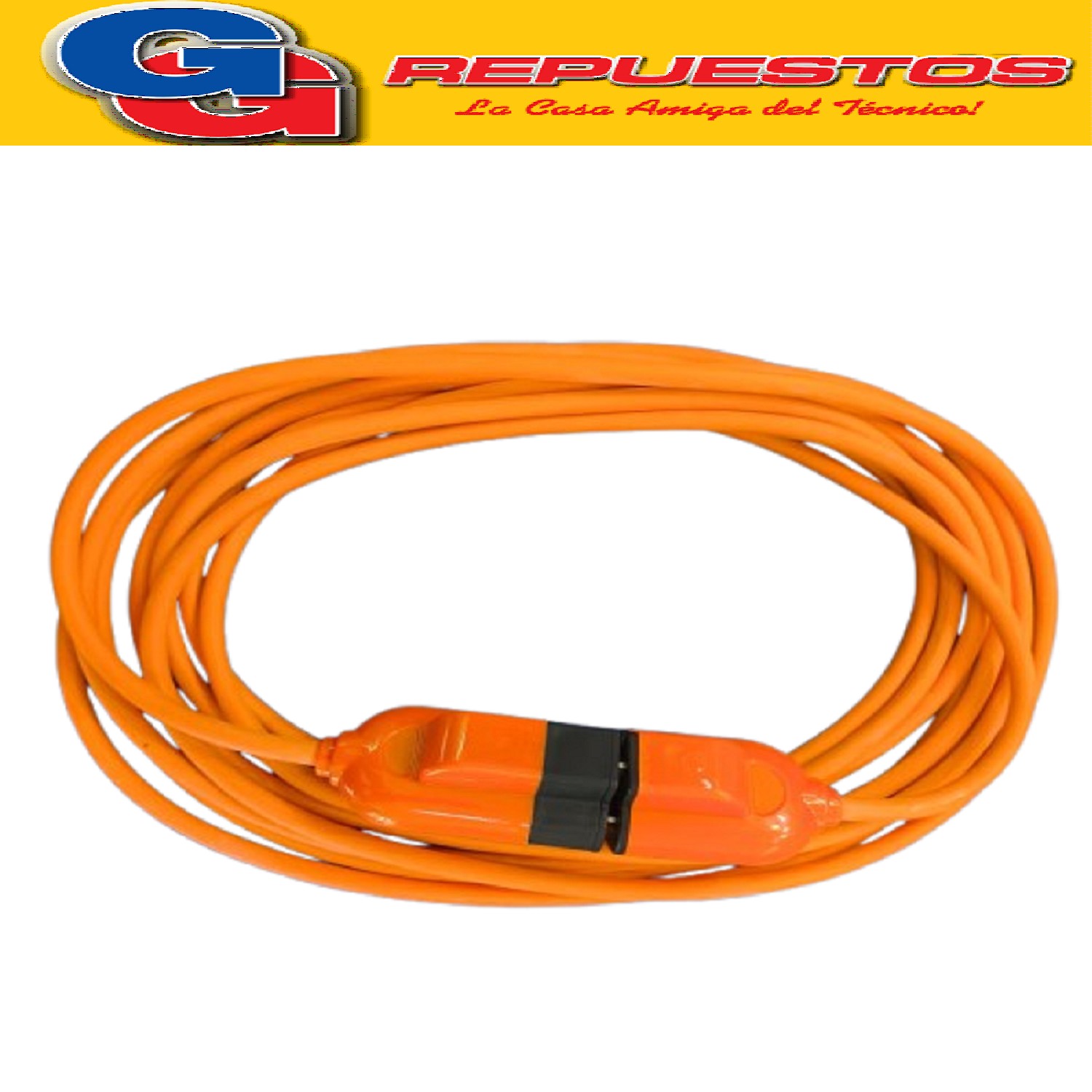 ALARGUE PROLONGADOR MACHO / HEMBRA NORMALIZADO COLOR NARANJA DE 15MTS DE 3X0.75MM