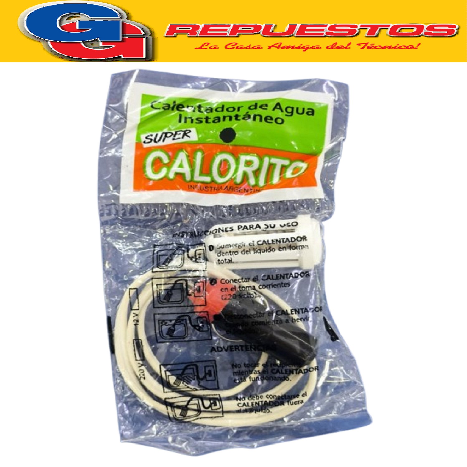 CALORITO EMBULLIDOR PLASTICO PARA AUTO 12V