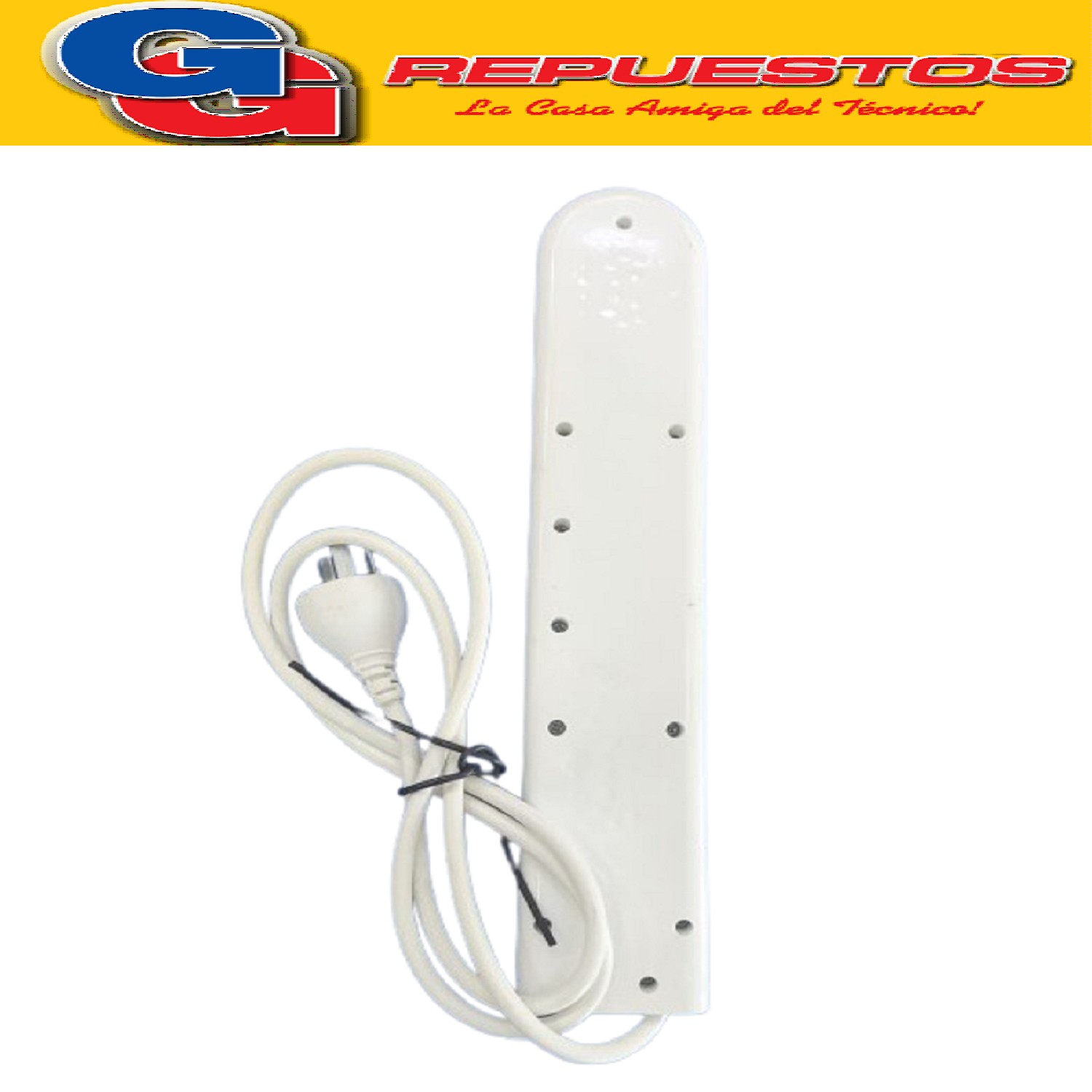 PROLONGADOR ZAPATILLA DE 6 TOMAS Y 1.5MTS DE 3 X 0.75 MM CON LLAVE