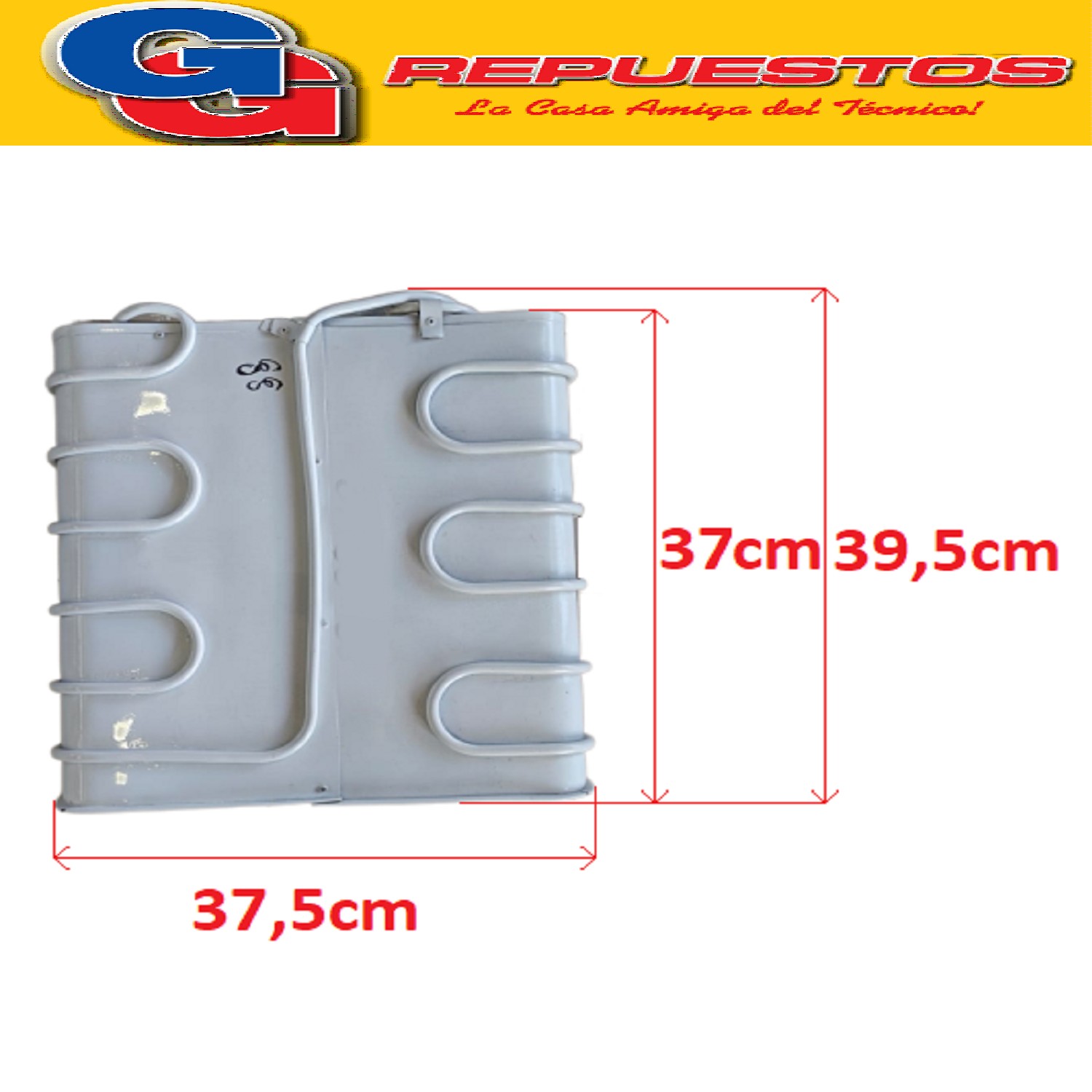 CAMARA EVAPORADORA CONGELADOR 37.5X33X37 37.5CM DE ANCHO 33CM DE ALTO 37CM DE PROFUNDIDAD Y 39CM DE PROFUNDIDAD CONTANDO LOS CAÑOS CON PUNTAS DE COBRE PARA SOLDAR