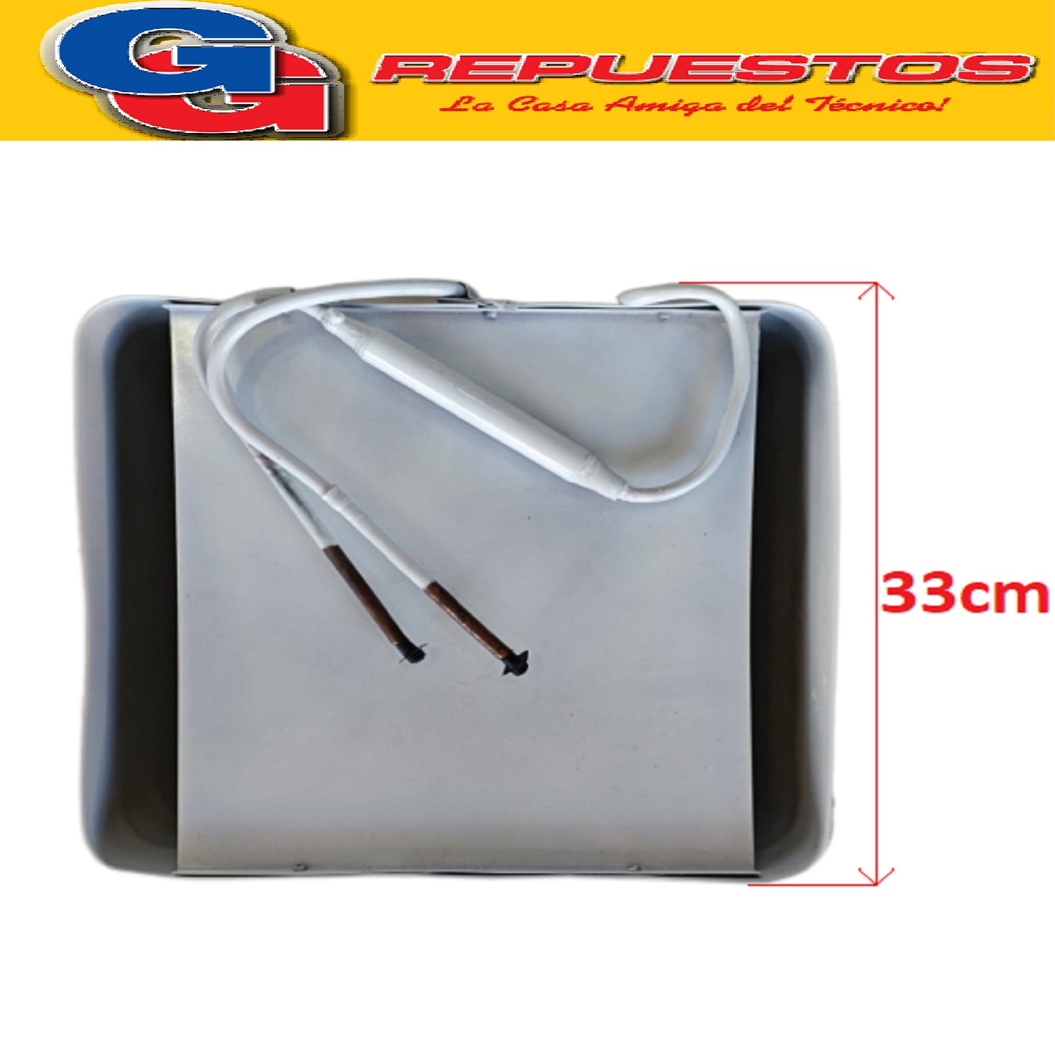 CAMARA EVAPORADORA CONGELADOR 37.5X33X37 37.5CM DE ANCHO 33CM DE ALTO 37CM DE PROFUNDIDAD Y 39CM DE PROFUNDIDAD CONTANDO LOS CAÑOS CON PUNTAS DE COBRE PARA SOLDAR