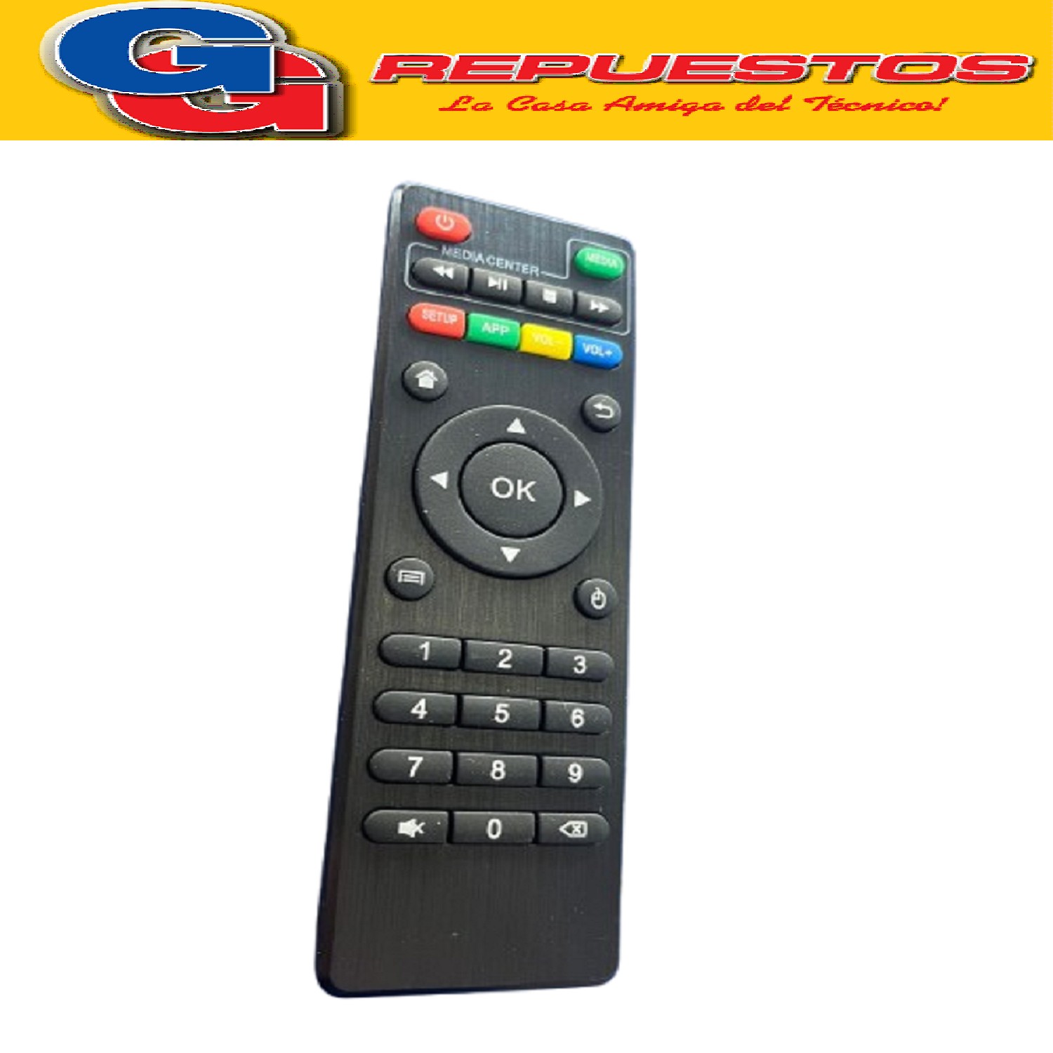 CONTROL REMOTO COMPATIBLE TV BOX (BOTON VERDE)