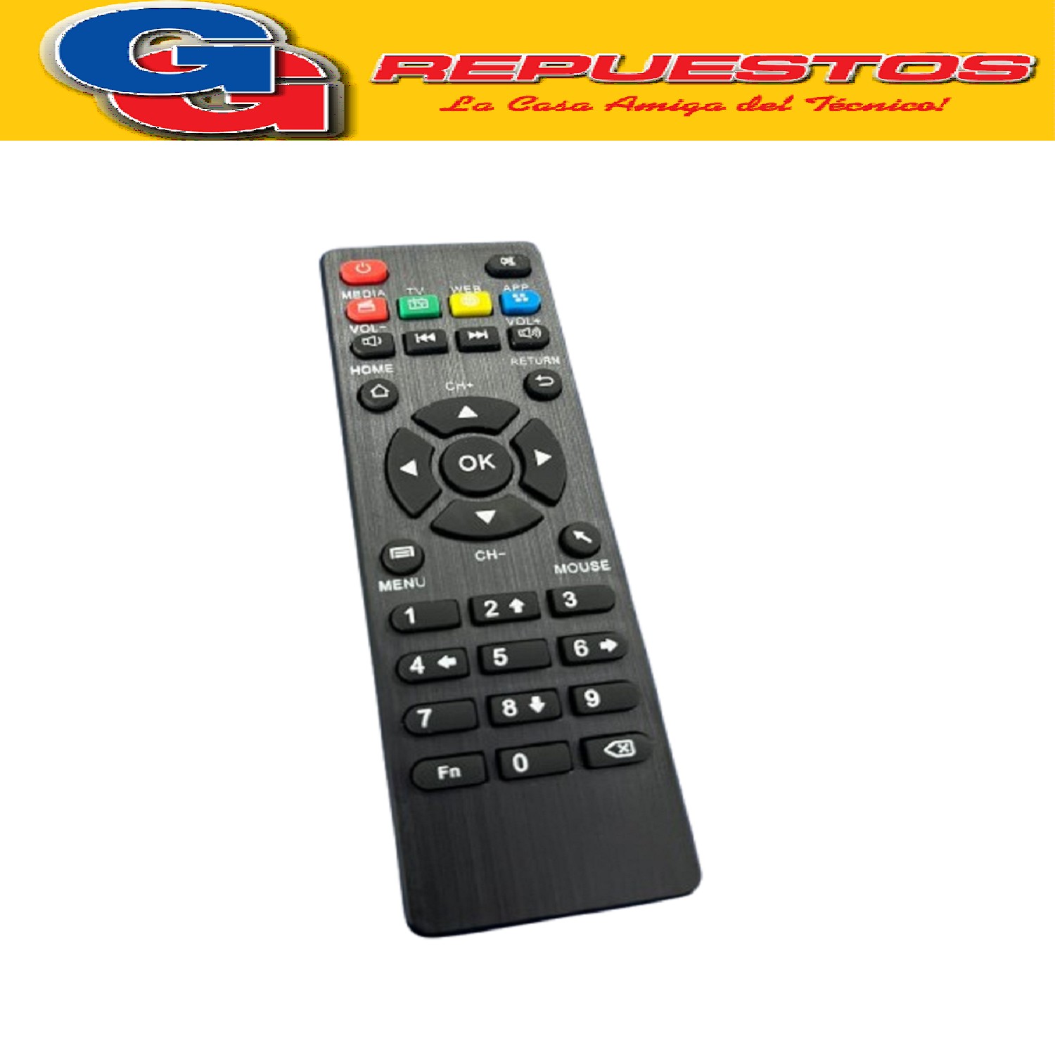 CONTROL REMOTO COMPATIBLE CON TV BOX CON BOTON MUTE