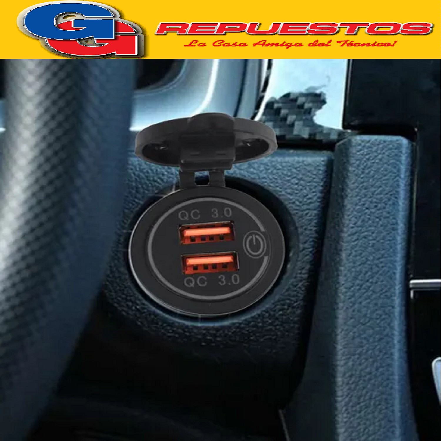 CARGADOR DE COCHE CON DOBLE USB 12V 36W
