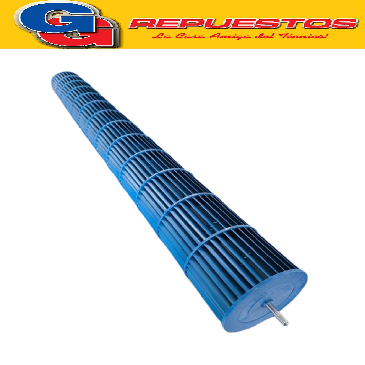 TURBINA EVAPORADORA AIRE SPLIT DIAMETRO 9cm LARGO 85cm EJE DE Ø6mm / CILINDRICA A/A UNIDAD INTERIOR 85x9cm SPLIT FAN/PALA /ASPA VENTILADOR EVAPORADORA
850mm x 90mm / DIAMETRO: Ø90mm LARGO: 850mm DIAMETRO DE EJE: Ø6mm
TURBINA AIRE ACONDICIONADO SPLIT 90X850