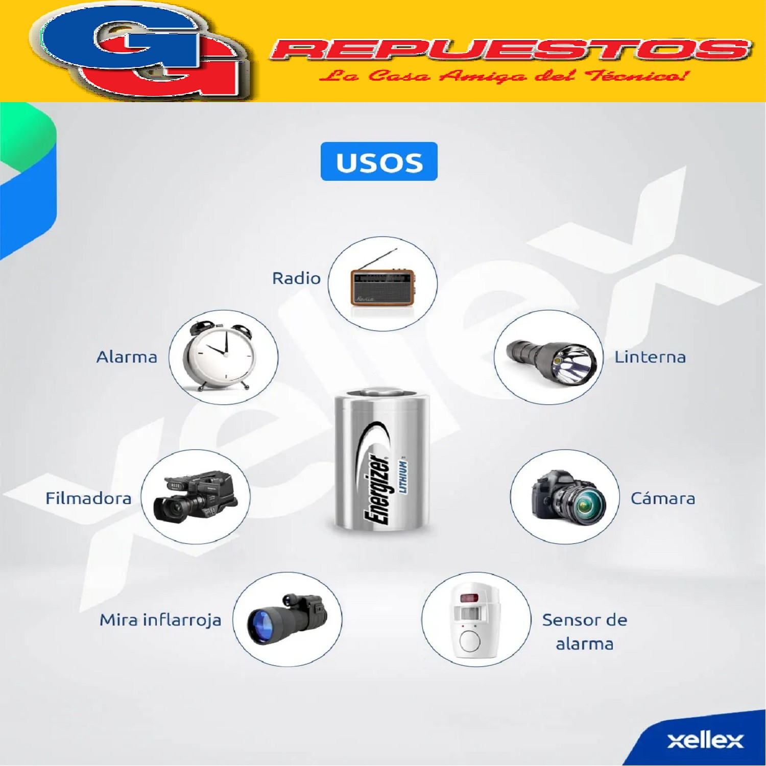 PILA CR-2 LITHIUM ENERGIZER 3V EL1CR2 DLCR2 KCR2 PARA  RELOJ , CAMARAS, LINTERNA, ALARMAS CR2 LITHIUM