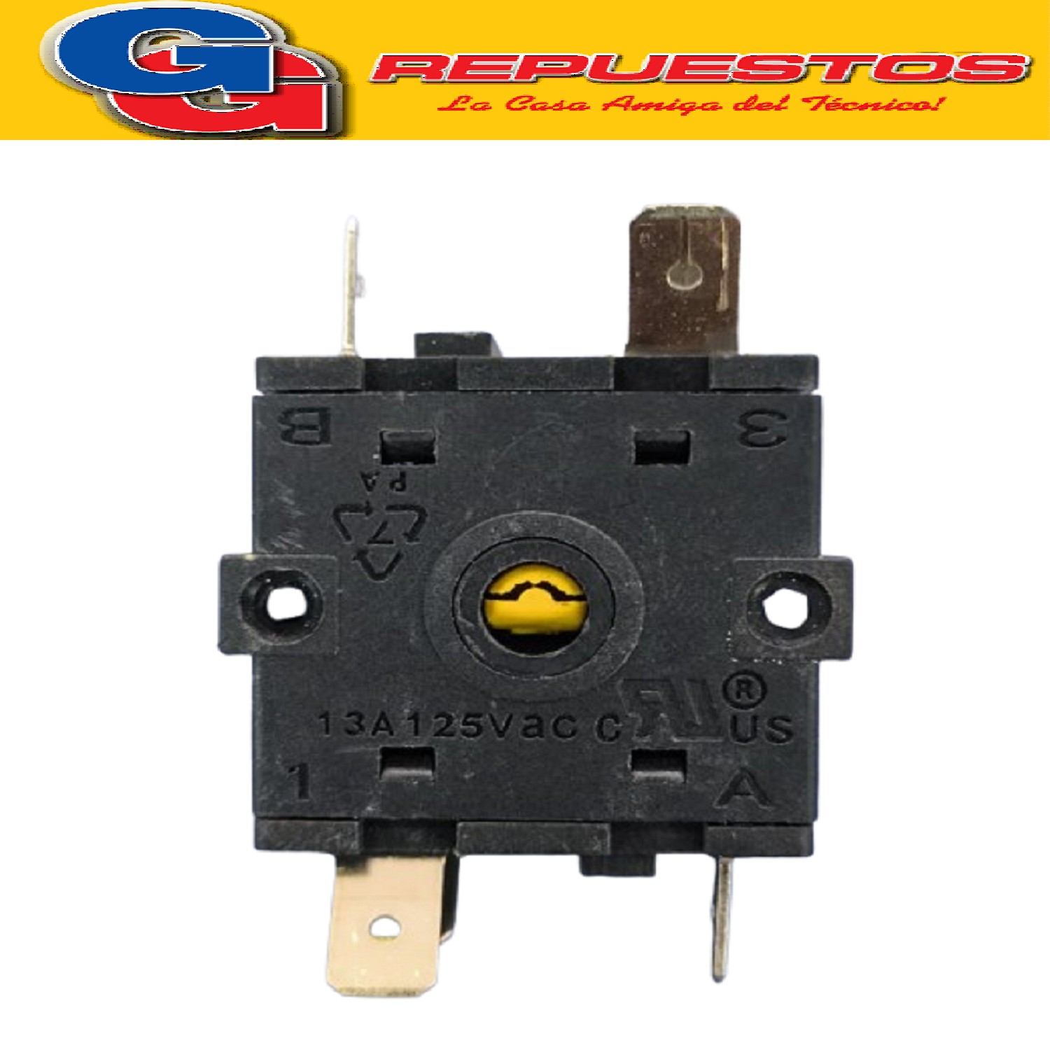 LLAVE HORNO ELECTRICO ATMA/ULTRACOM 6 CONTACTOS 4 POSICIONES LLAVE INTERRUPTOR DE 250V 16A / 125V 13A