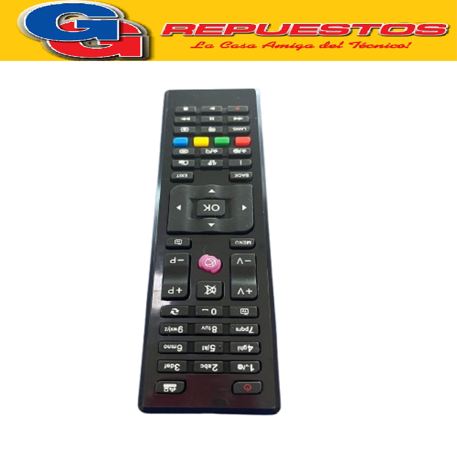CONTROL REMOTO  TV COMPATIBLE CON LCD SANYO(TECLA VIOLETA)
