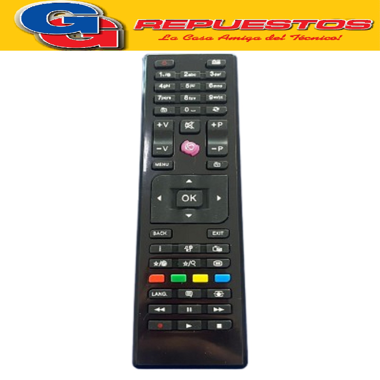 CONTROL REMOTO  TV COMPATIBLE CON LCD SANYO(TECLA VIOLETA)