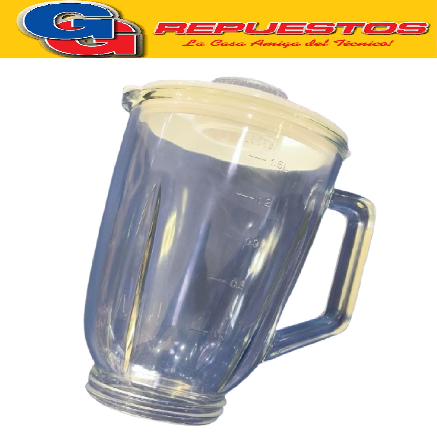 VASO PARA LICUADORA PEABODY DE VIDRIO SIN CUCHILLA
