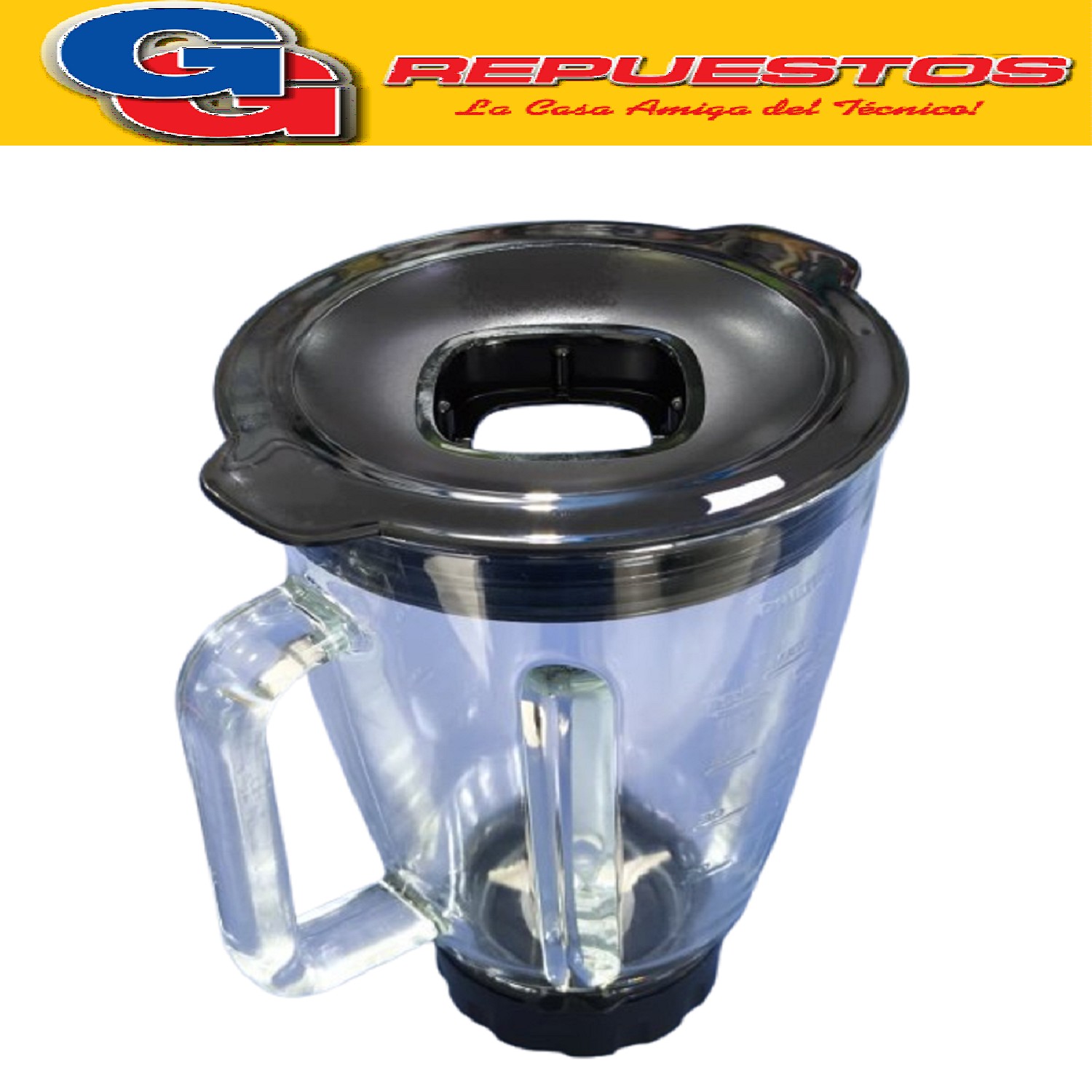 VASO LICUADORA CON CUCHILLA PH.HR2042/90 DE VIDRIO ORIGINAL  HR2042 / HR2090 /HR2240 / HR2242 / HR2244