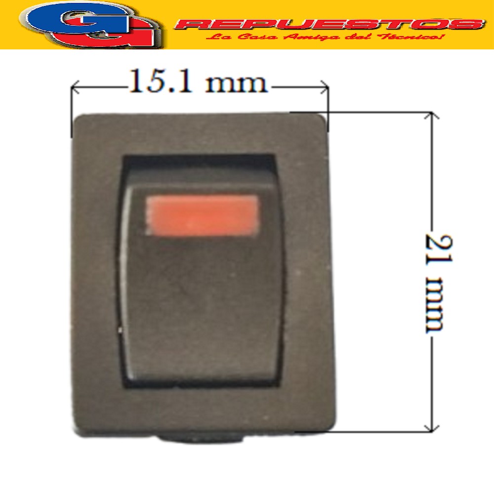 LLAVE TECLA 1 PUNTO. 3A 250V ON-OFF