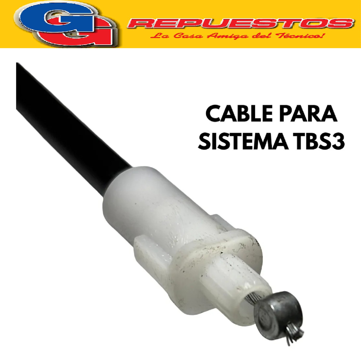 CABLE DE FRENO TBS3 SECARROPAS KOHINOOR B-665/2 MODELO NUEVO Cto. Cable de Freno 6.2/6.5 kg L600 TBS3 (Secarropas) B-665/2 A-665/2 MODELO NUEVO PUNTA CUADRADA