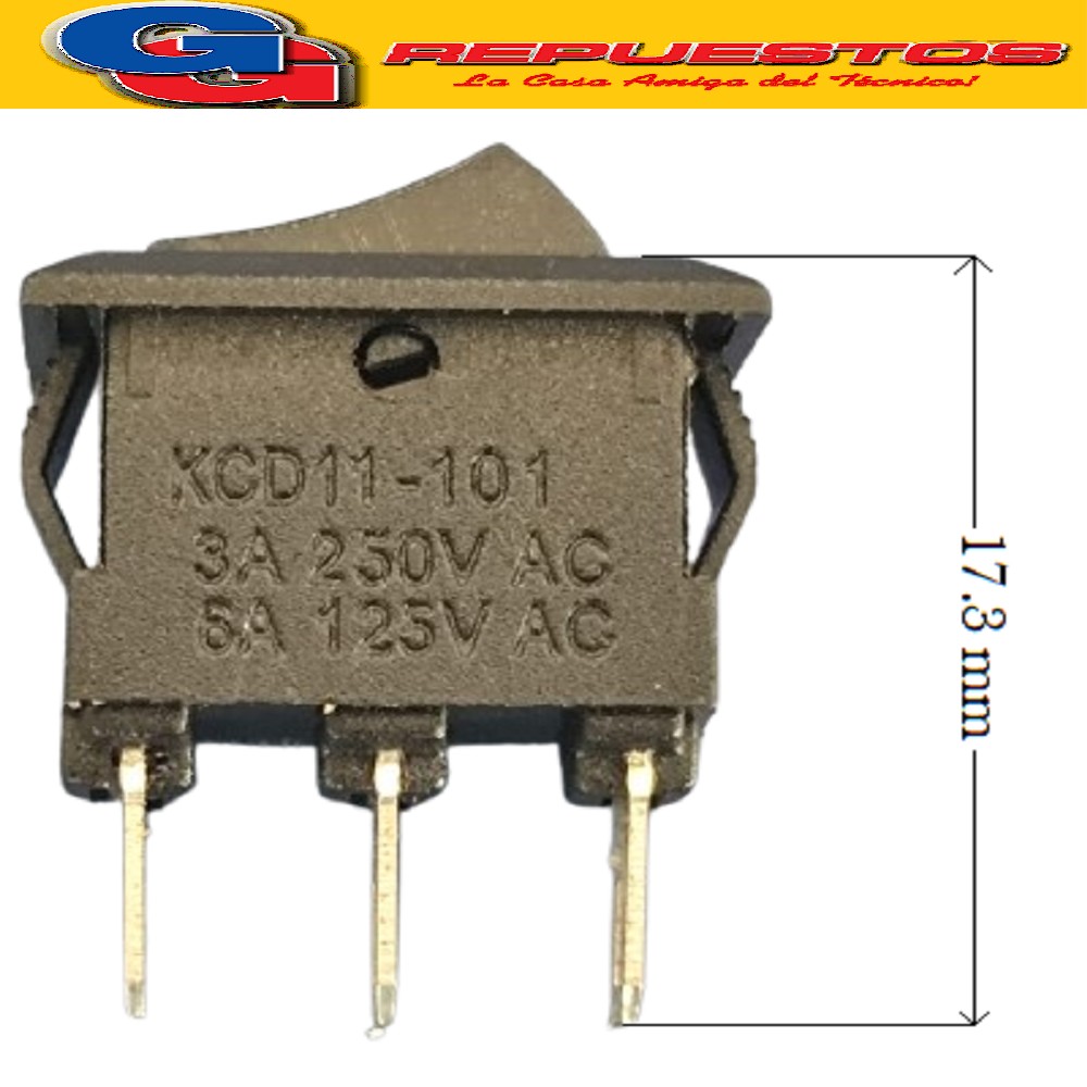 LLAVE TECLA 2 PUNTO 3A 250V ON-ON