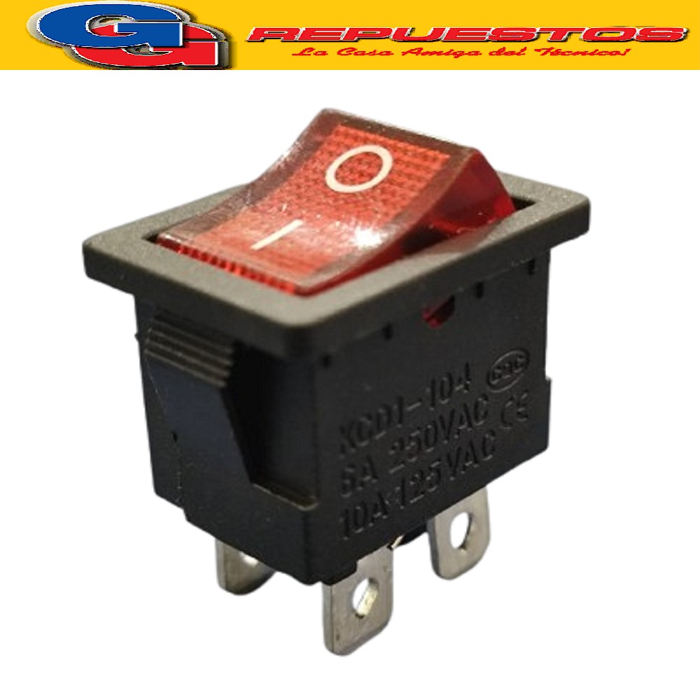 LLAVE TECLA 2 PUNTOS 3A 250V ON-OFF