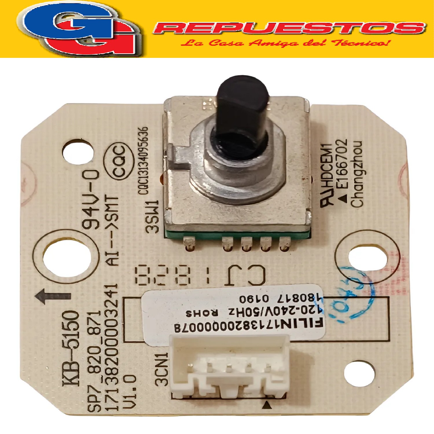 PLAQUETA CONTROL DE COMANDOS SECARROPAS PHILCO PHSC071BDH Co d.Origen:
17138200000078 (ATMA-SIAM-PHILCO-MIDEA) PLACA PCB CONTROL PHSC071BDH  17138200003241
