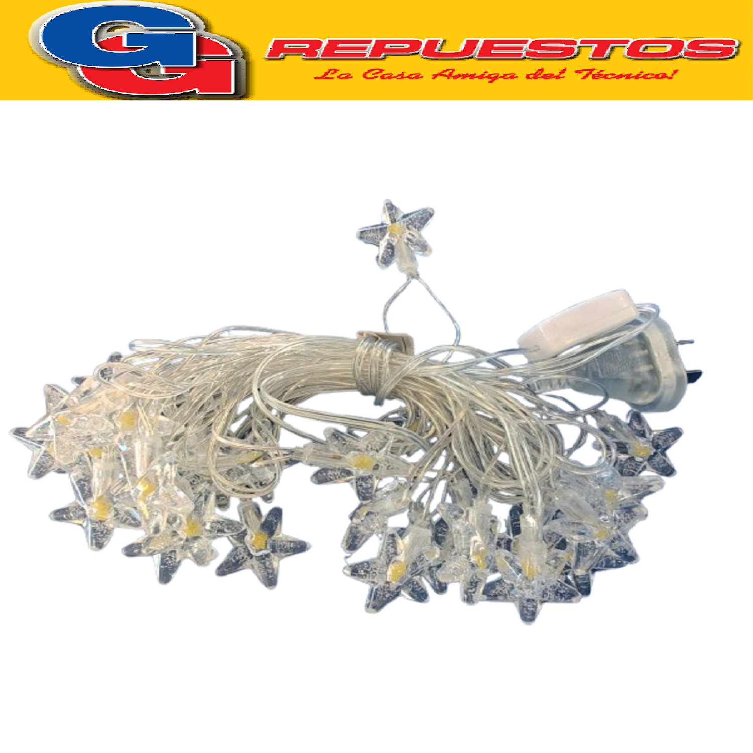 GUIRNALDA X 28 ESTRELLAS CALIDAS 4MTS APROXIMADAMENTE A 220V