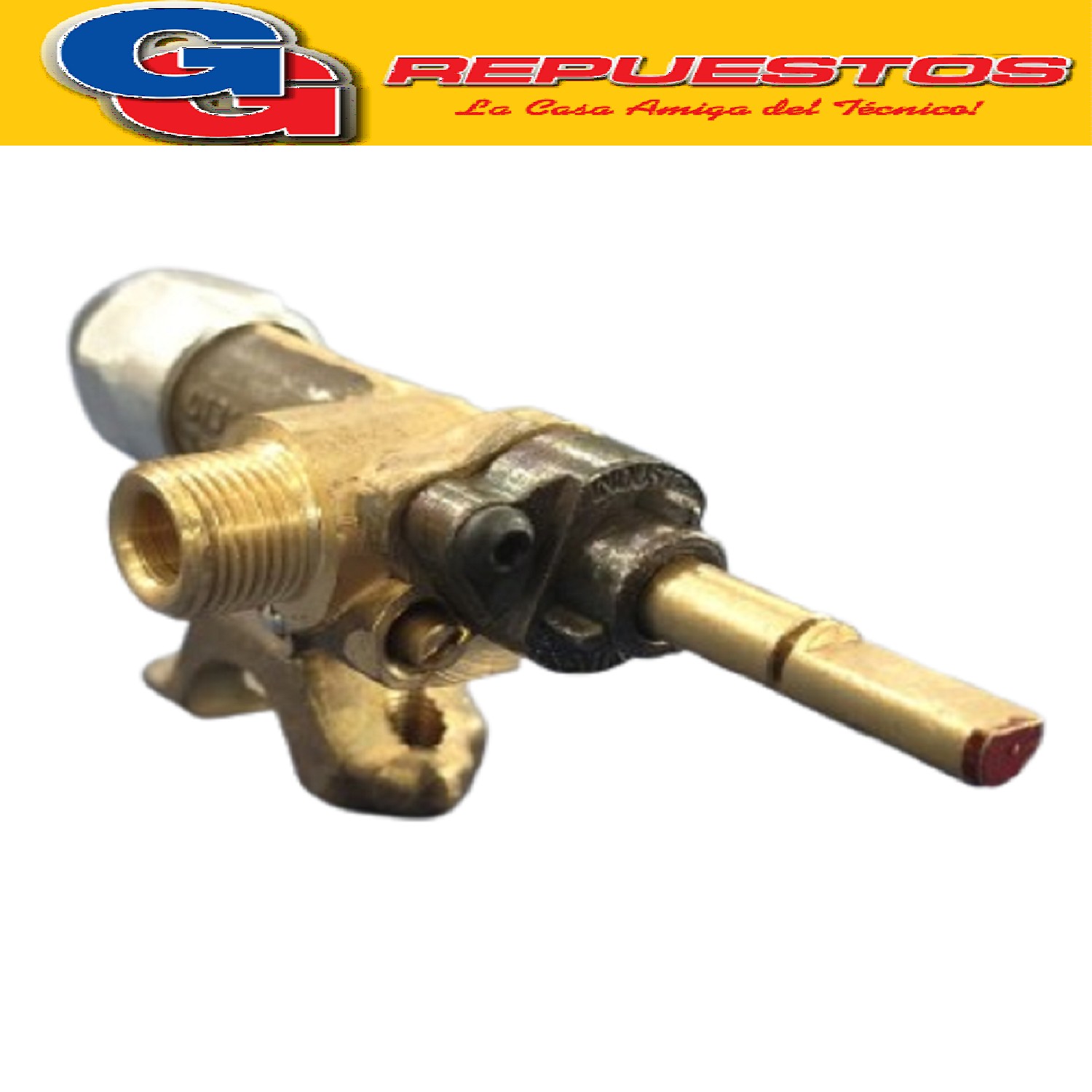 VALVULA DE SEGURIDAD COCINA CON BRIDA LONGVIE VASTAGO 6MM FA ST-ON SALIDA A 90° MACHO