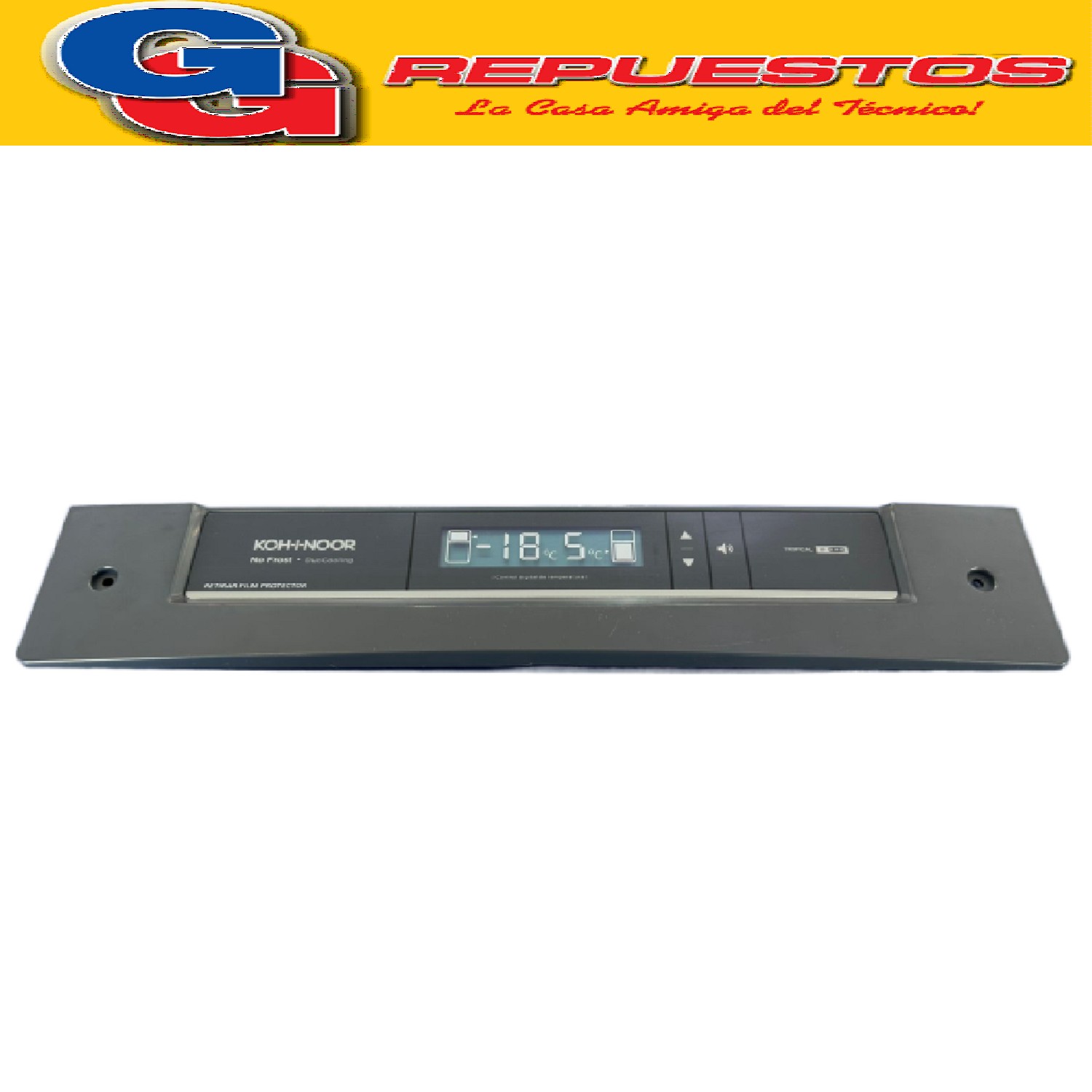 FRENTE + PLAQUETA PARA HELADERA NO FROST KOHINOOR KHDA41D/8  ORIGINAL KHDA41D/8 HELADERA NO FROST SISTEMA DUO COOLING ACERO KHDB41D/8	HELADERA NO FROST SISTEMA DUO COOLING NEGRA KHD41D/8 HELADERA NO FROST SISTEMA DUO COOLING BLANCA KDAN-4194/7 PLACA PLAQUETA MAS FRENTE PANEL DISPLAY  DE COMANDO  Heladera No Frost con Sistema Duo Cooling KDAN4194/7 KDN4194/7 -KHDA41D/8-KHD41D/8-KHDB41D/8- CHD41D/8