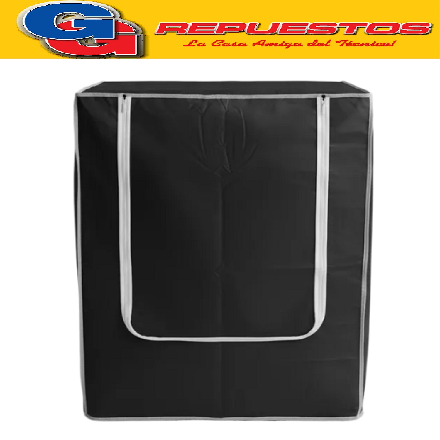 FUNDA GRANDE PARA LAVARROPAS CARGA FRONTAL 60X60X83CM NEGRA