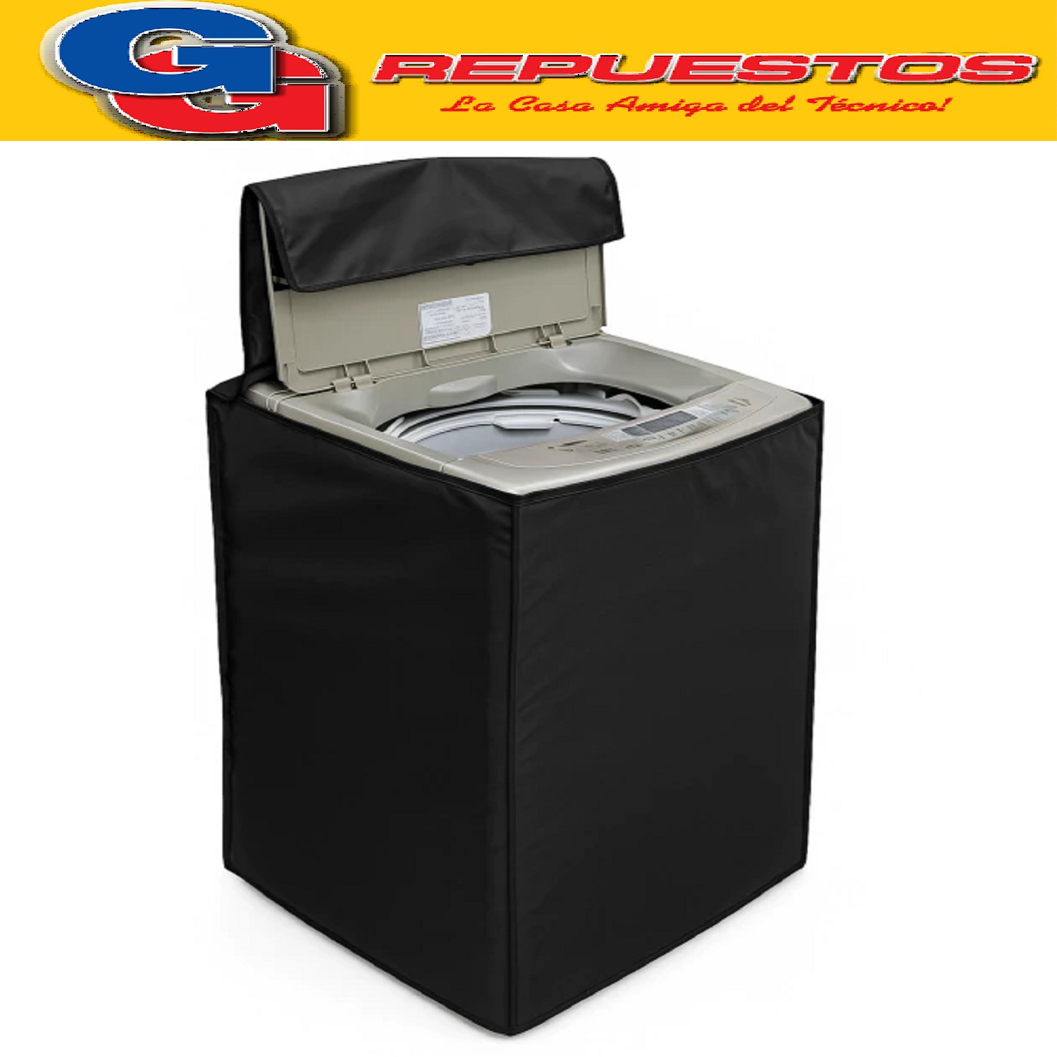 FUNDA CHICA PARA LAVARROPAS CARGA SUPERIOR 40X60X83CM NEGRA