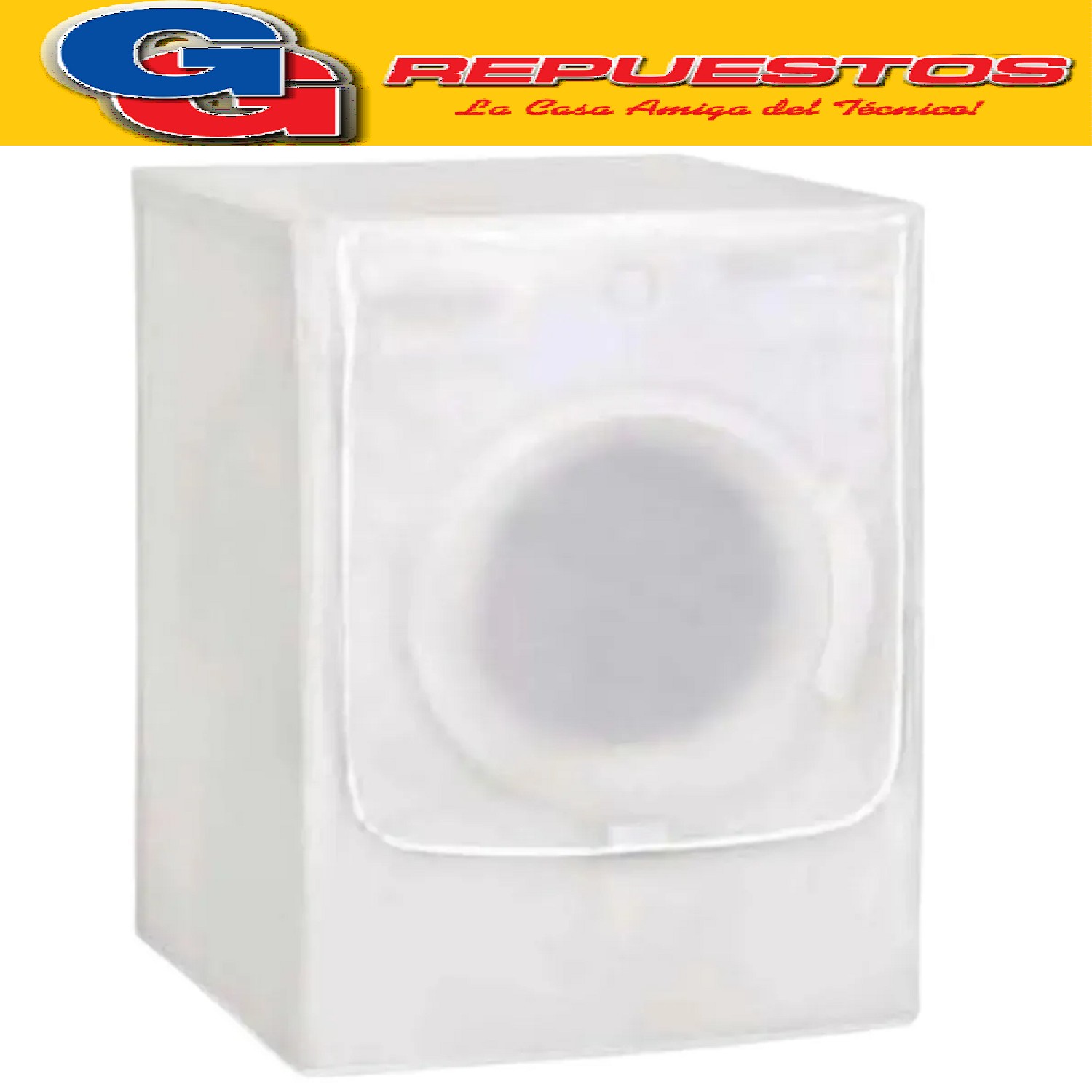 FUNDA CHICA PARA LAVARROPAS CARGA FRONTAL 60X50X83CM BLANCA