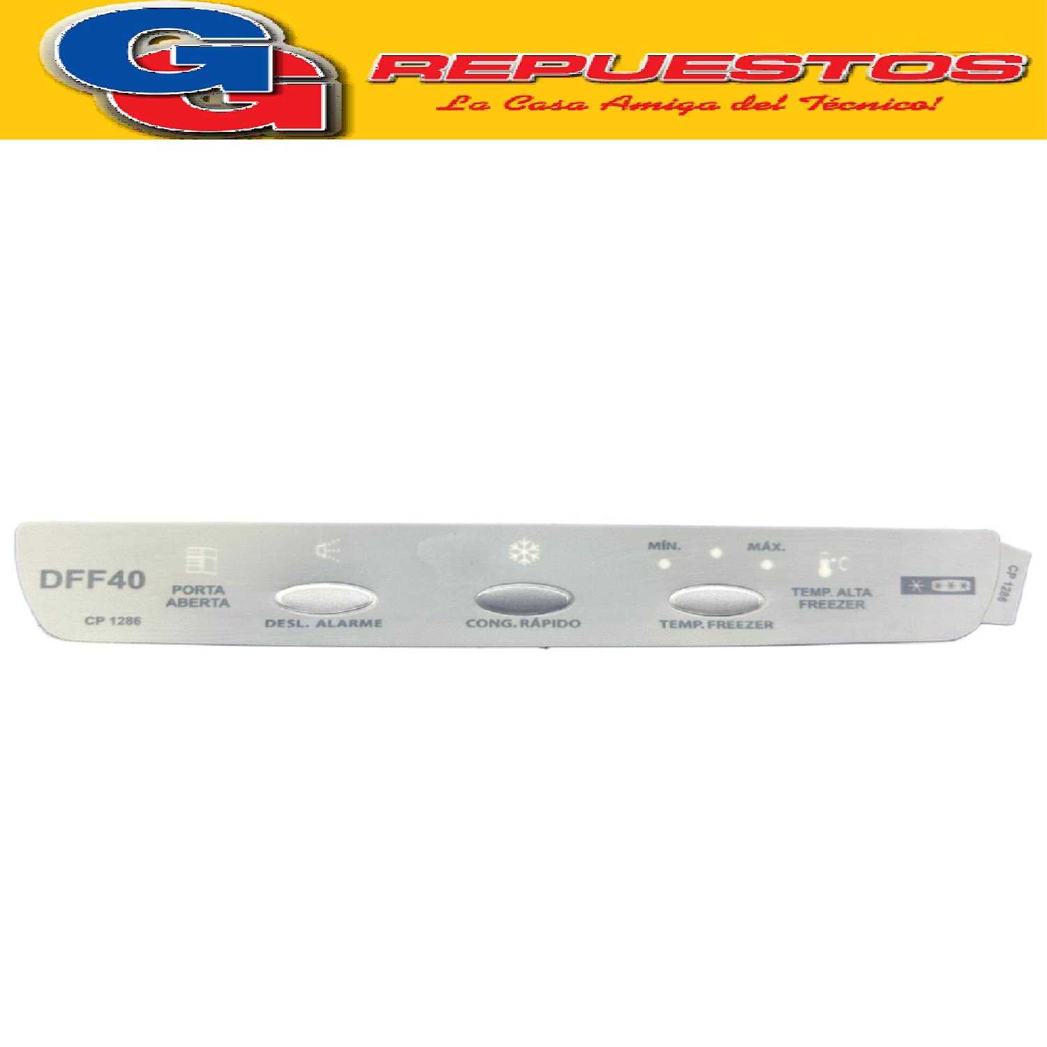 SERIGRAFIA PARA HELADERA ELECTROLUX DFF40 QUIALITY LINE CP12 86 PANEL, MEMBRANA SERIGRAFIADO