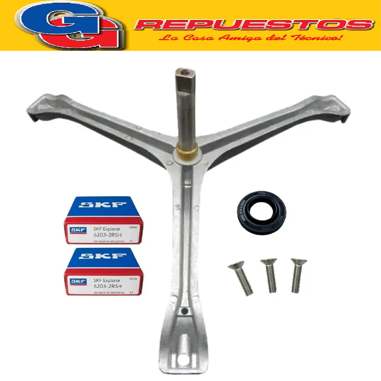 KIT EJE SOPORTE PARA ELAVARROPAS ELECTROLUX BRASILERO EWT500