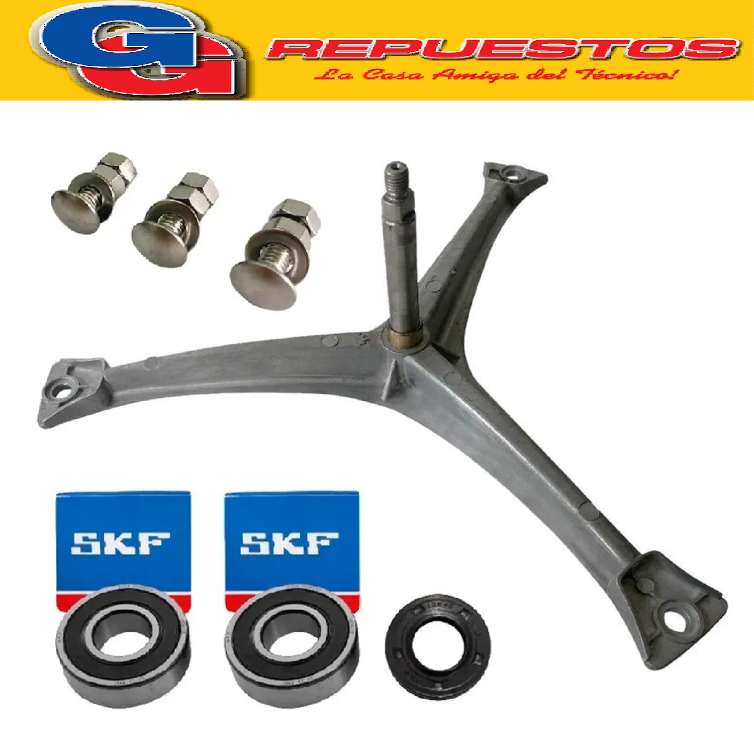 KIT EJE SOPORTE PARA LAVARROPAS DREAN EXCELLENT 510 CHATO 510-540-560-660-164/T-166/T-185-186- WHIRLPOOL
AWH630 -AWH654-AWH664-AWM468 1 serie-AWM748 -CONSUL CWR614-ZENITH 6401/02 (NACIONAL) EUROPA LD NEW POL-G/SOLID 400rpm Note descrittive: Punta chata p/polea 58mm
MARSHALL MTI 4141 PANASONIC  PF500T