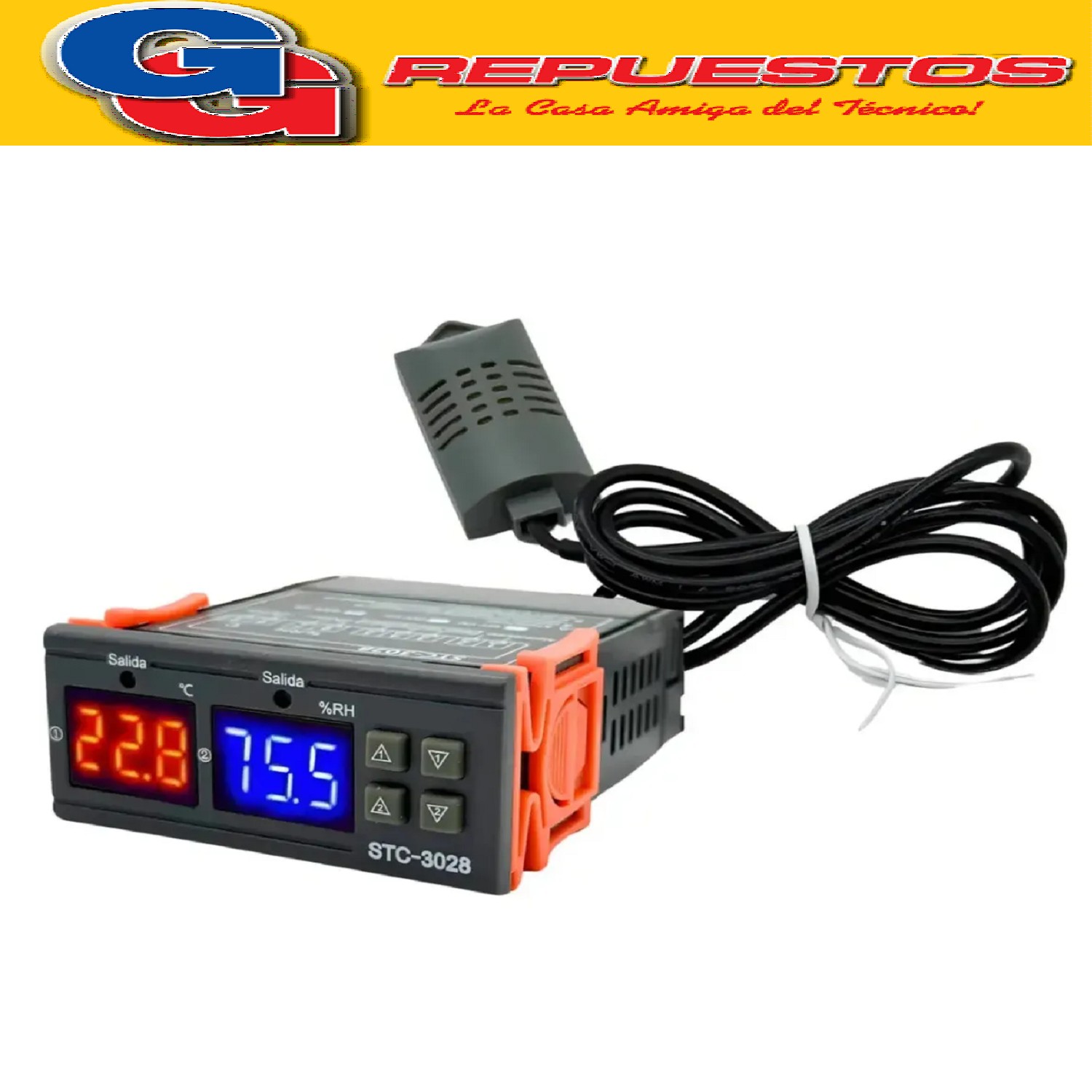 COMBISTATO STC-3028 CON CONTROL DE HUMEDAD HIGROMETRO MIC ROCONTROLADOR DE TEMPERATURA STC3028 Y HUMEDAD