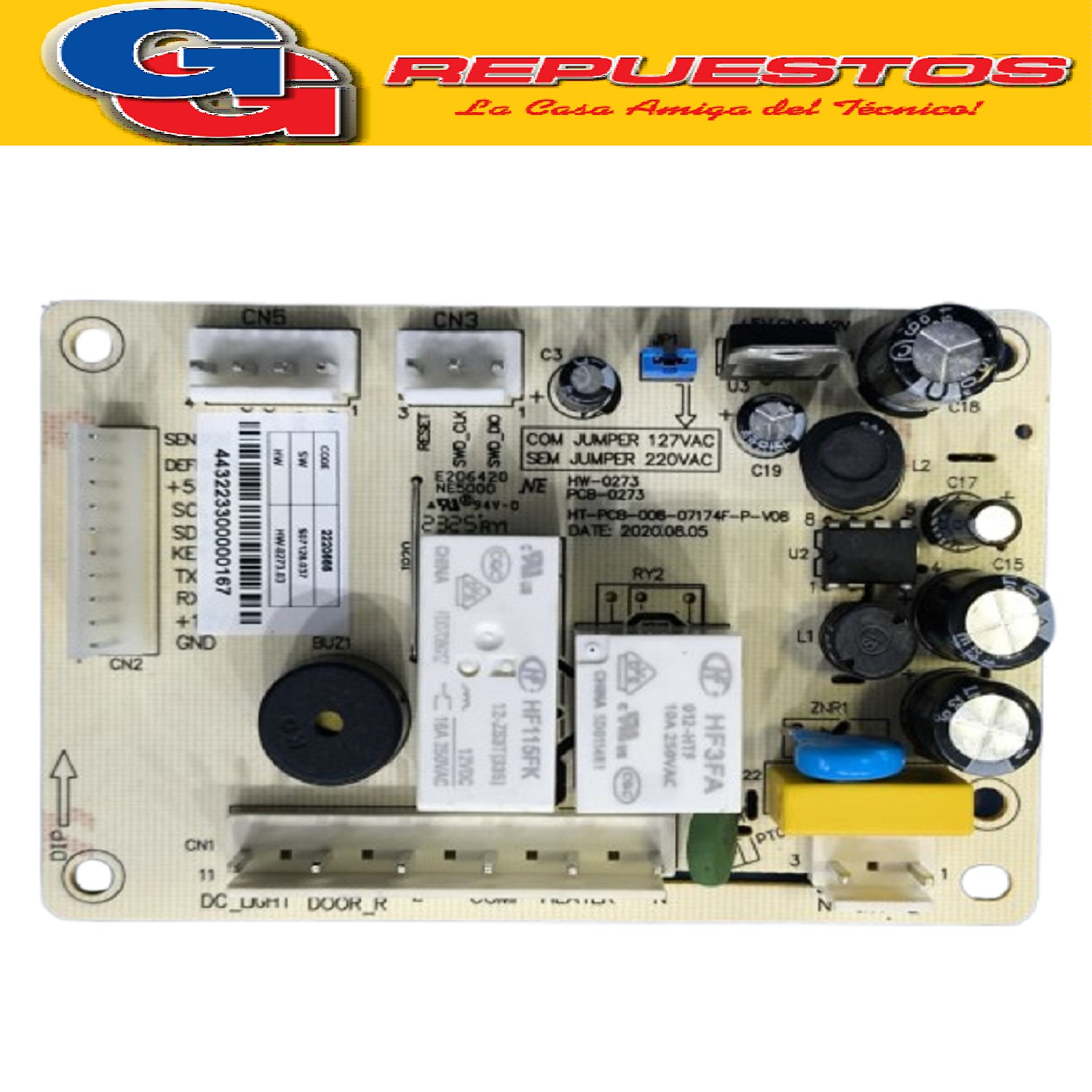 PLAQUETA ELECTRONICA DE POTENCIA PARA HELADERA ELECTROLUX HE NI3000-HENI3500-HENI3900 INVERTER (UNIDAD ELECTRONICA ORIGINAL)
Cod.Origen:
2220666 (ELECTROLUX) A09083226 + Kit 1700000436 POWER BOARD TH ELUX
Produttore: Frimetal S.A.
POWER BOARD TH ELUX POWER BOARD TH ELUX POWER BOARD TH ELUX Placas potencia refrigeracion HENI3000/3500/3900 electrolux nacional heladera inverter