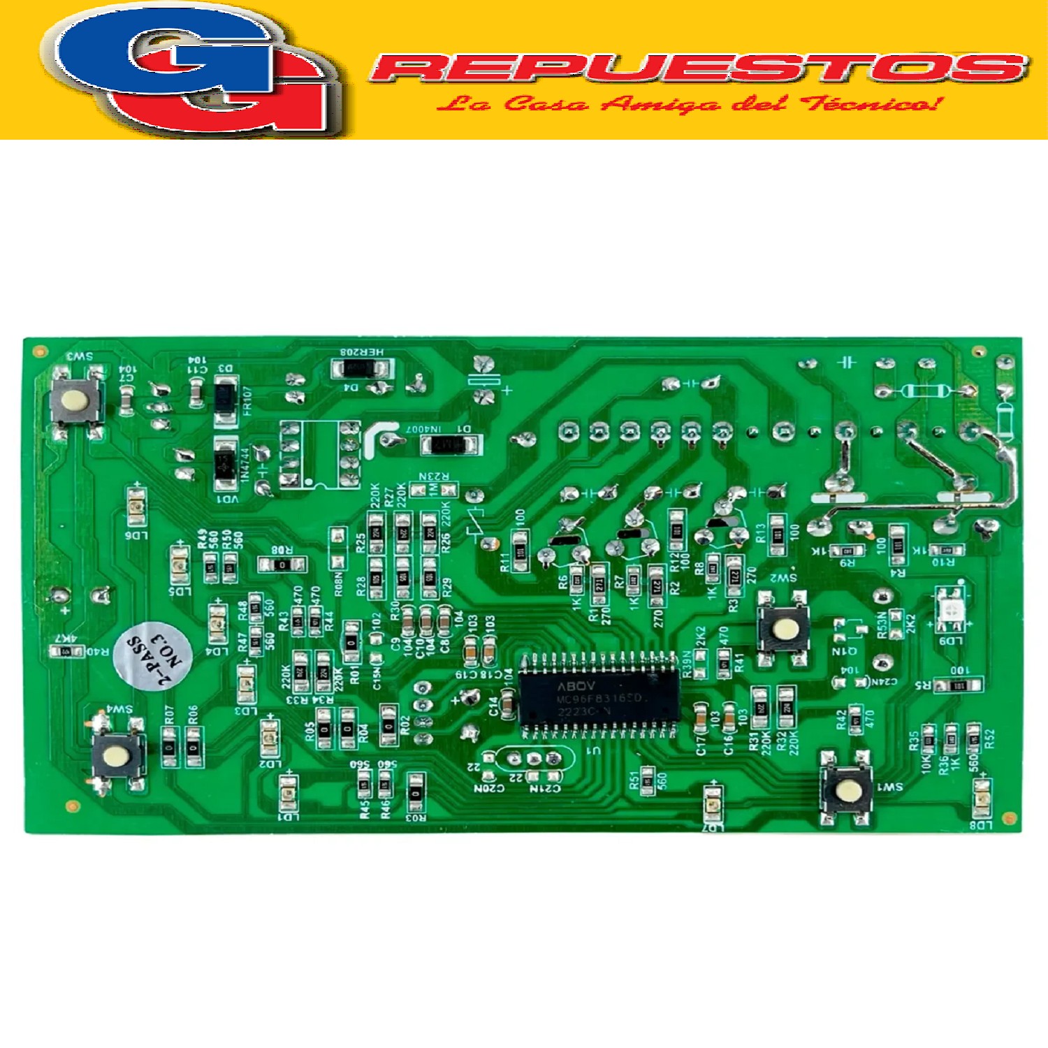 PLAQUETA QUALITY LINE PARA LAVARROPAS DREAN CONCEPT 156 PLA CA CONCEPT ELECTRONIC 156 CON PINES Y BOTONES BAJOS