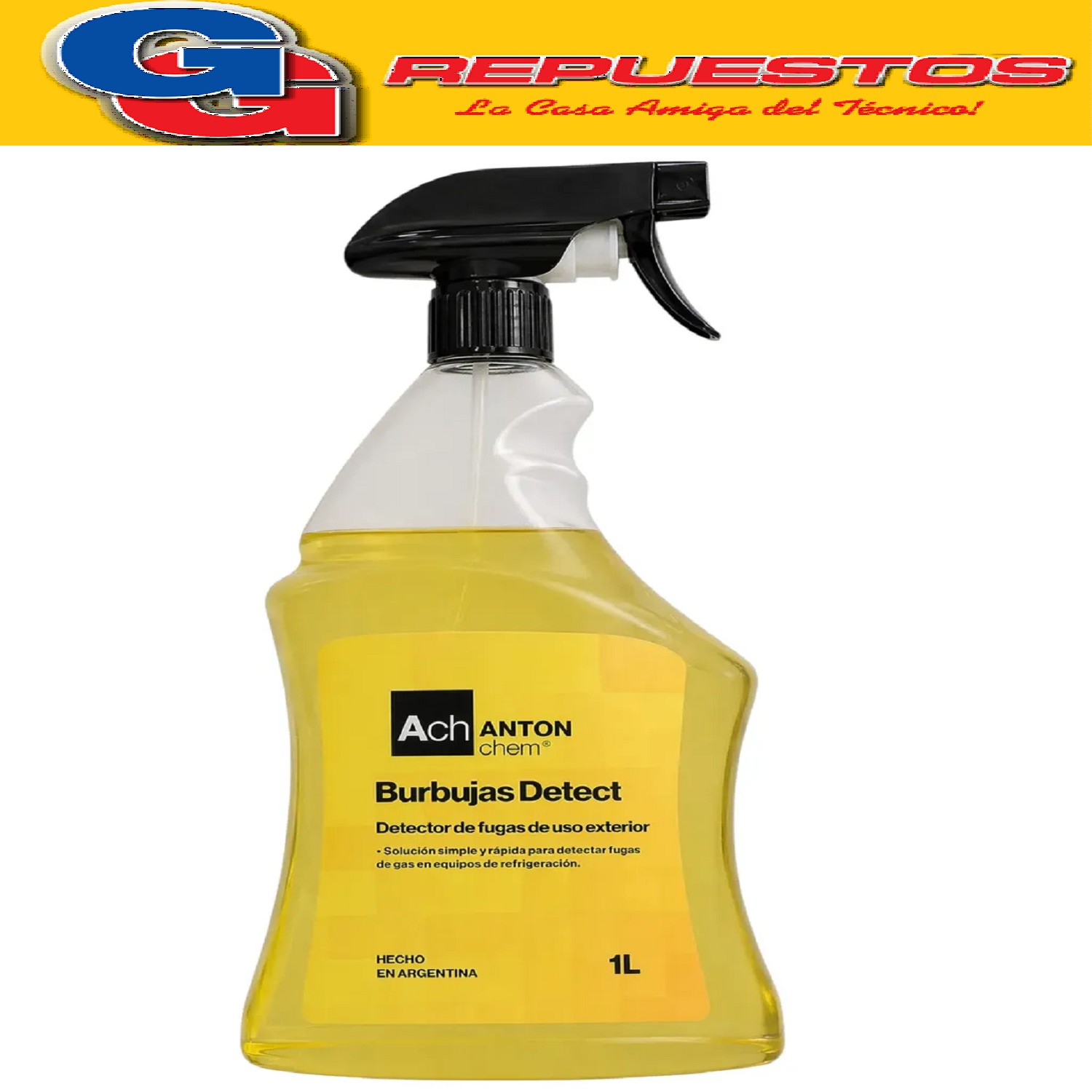 LOCALIZADOR DE FUGAS PARA USO EXTERIOR BURBUJA DETECT 1000ml ANTON BURBUJAS DETECT Detector Fugas Refrigeracion Exterior Burbuja 1000ml Anton CHEM, SOLUCION RAPIDA Y SIMPLE APRA DETECTAR FUGAS DE GAS EN SISTEMAS DE REFRIGERACION Y AIRES ACONDICIONADOS